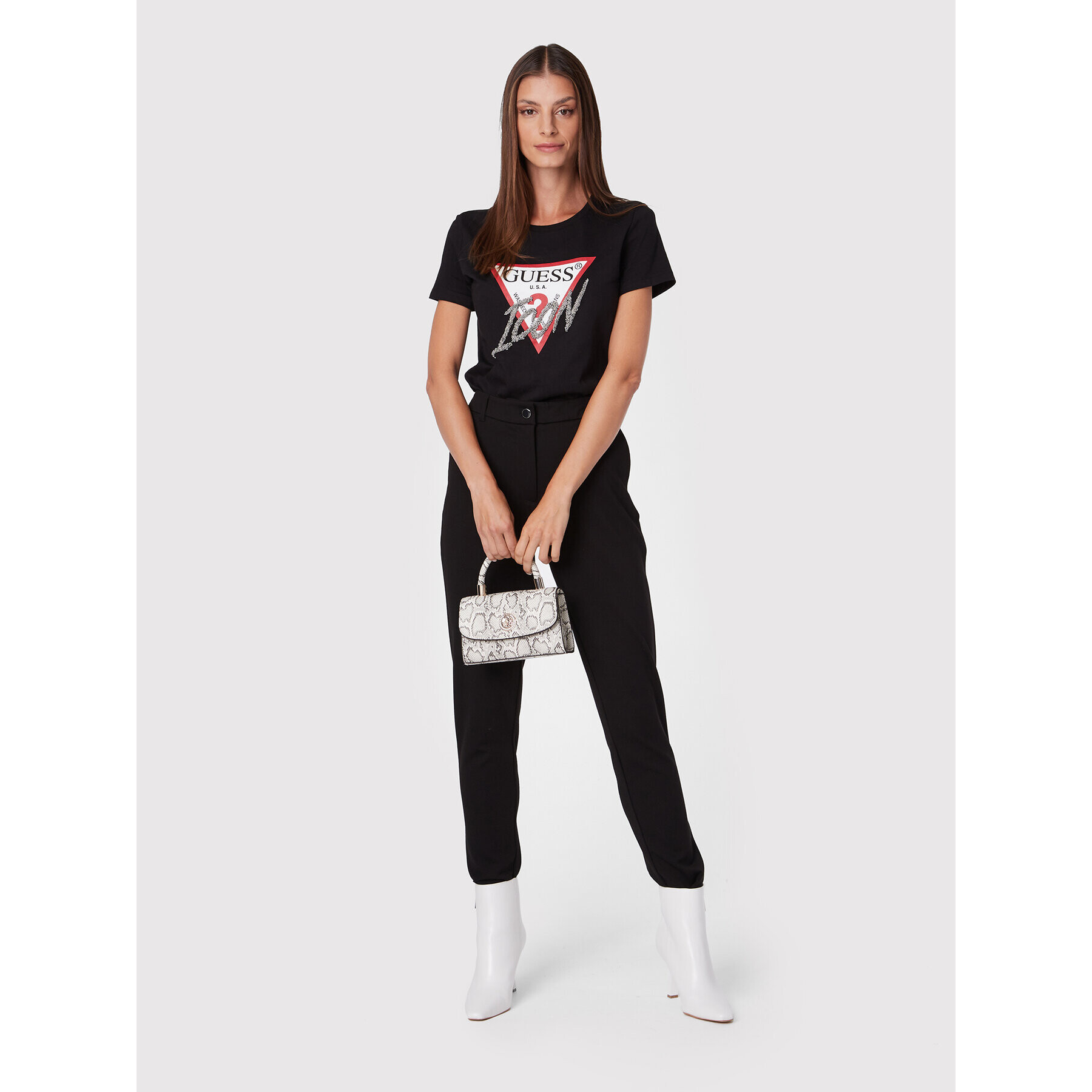 Guess Тишърт W2YI26 I3Z11 Черен Regular Fit - Pepit.bg