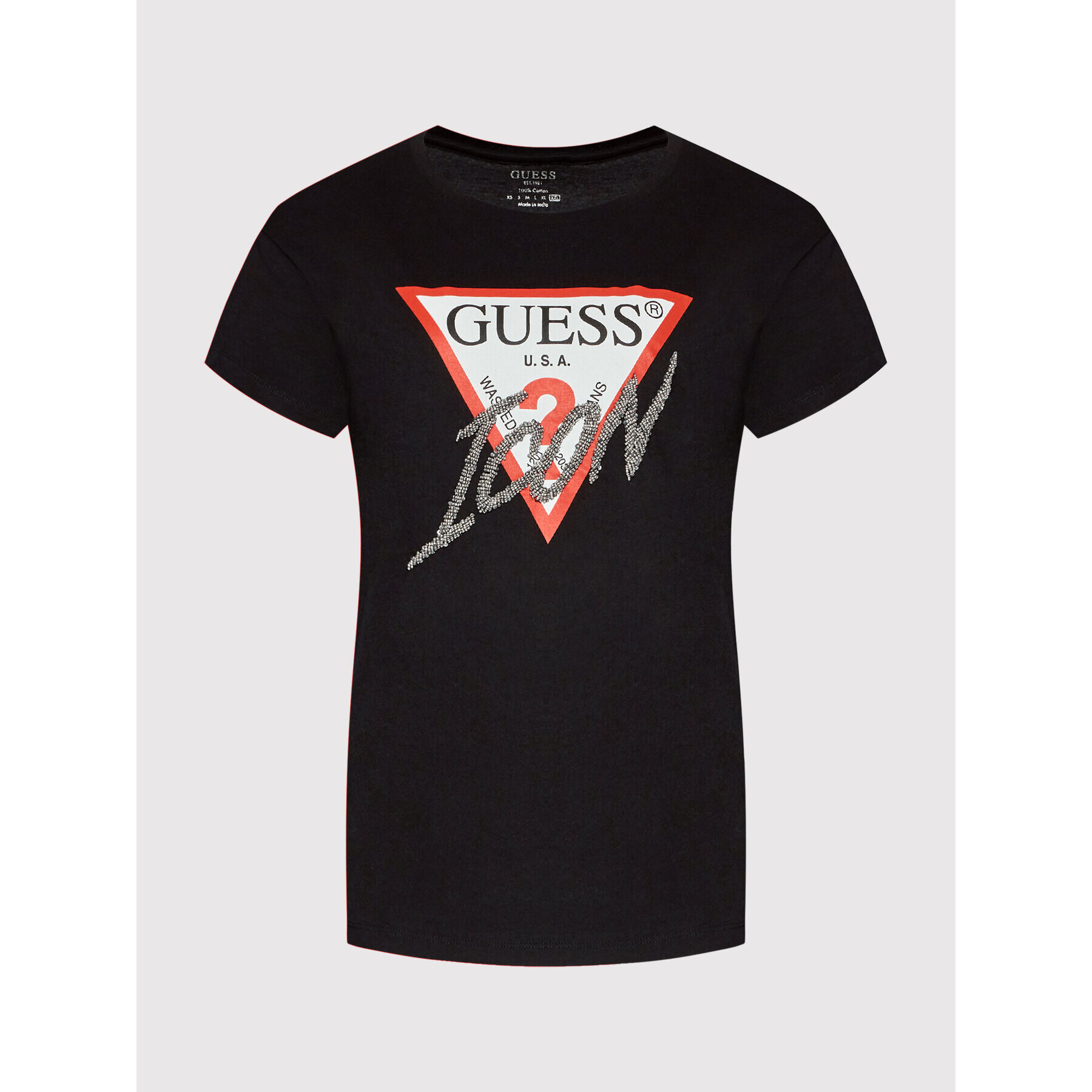 Guess Тишърт W2YI26 I3Z11 Черен Regular Fit - Pepit.bg