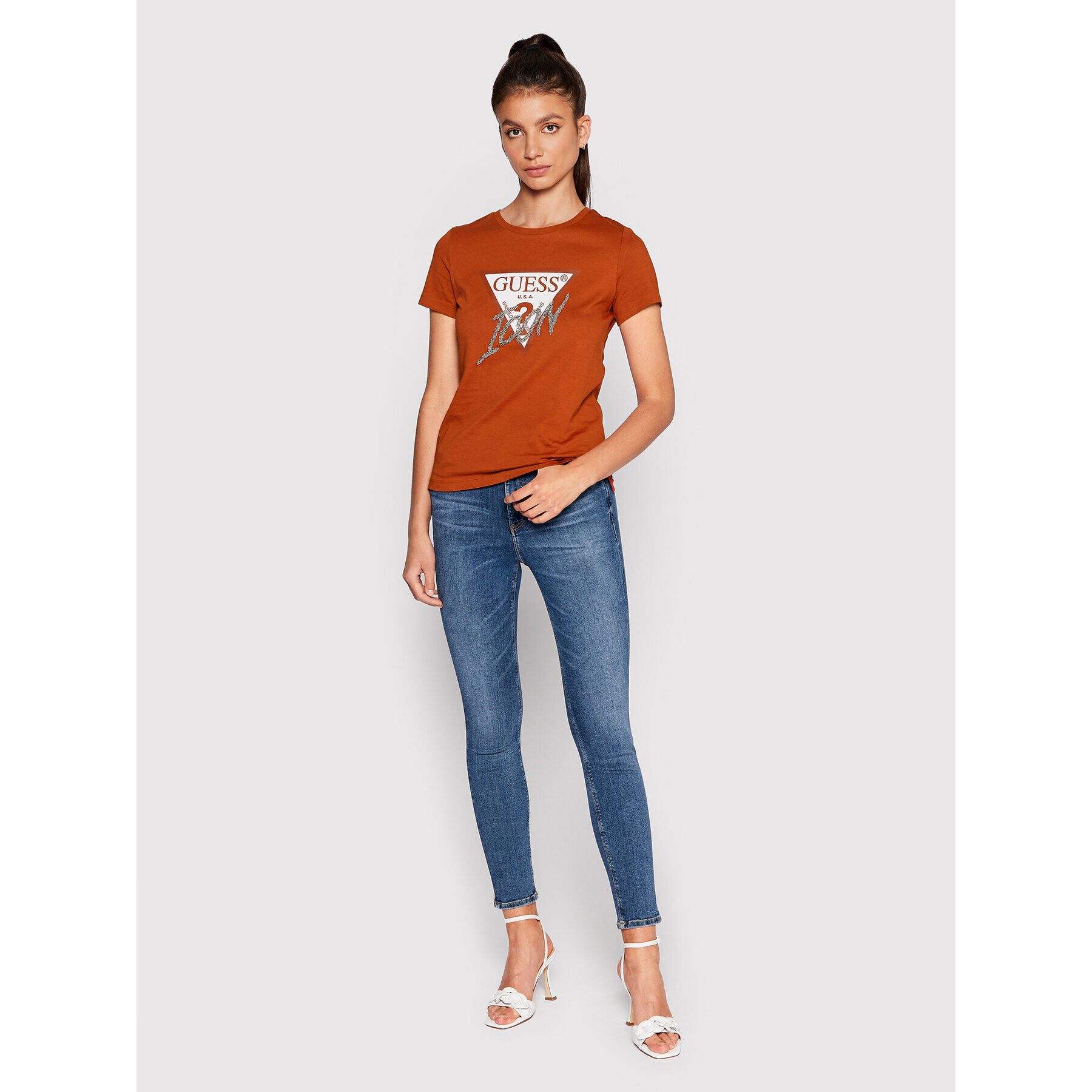Guess Тишърт W2YI26 I3Z11 Червен Regular Fit - Pepit.bg