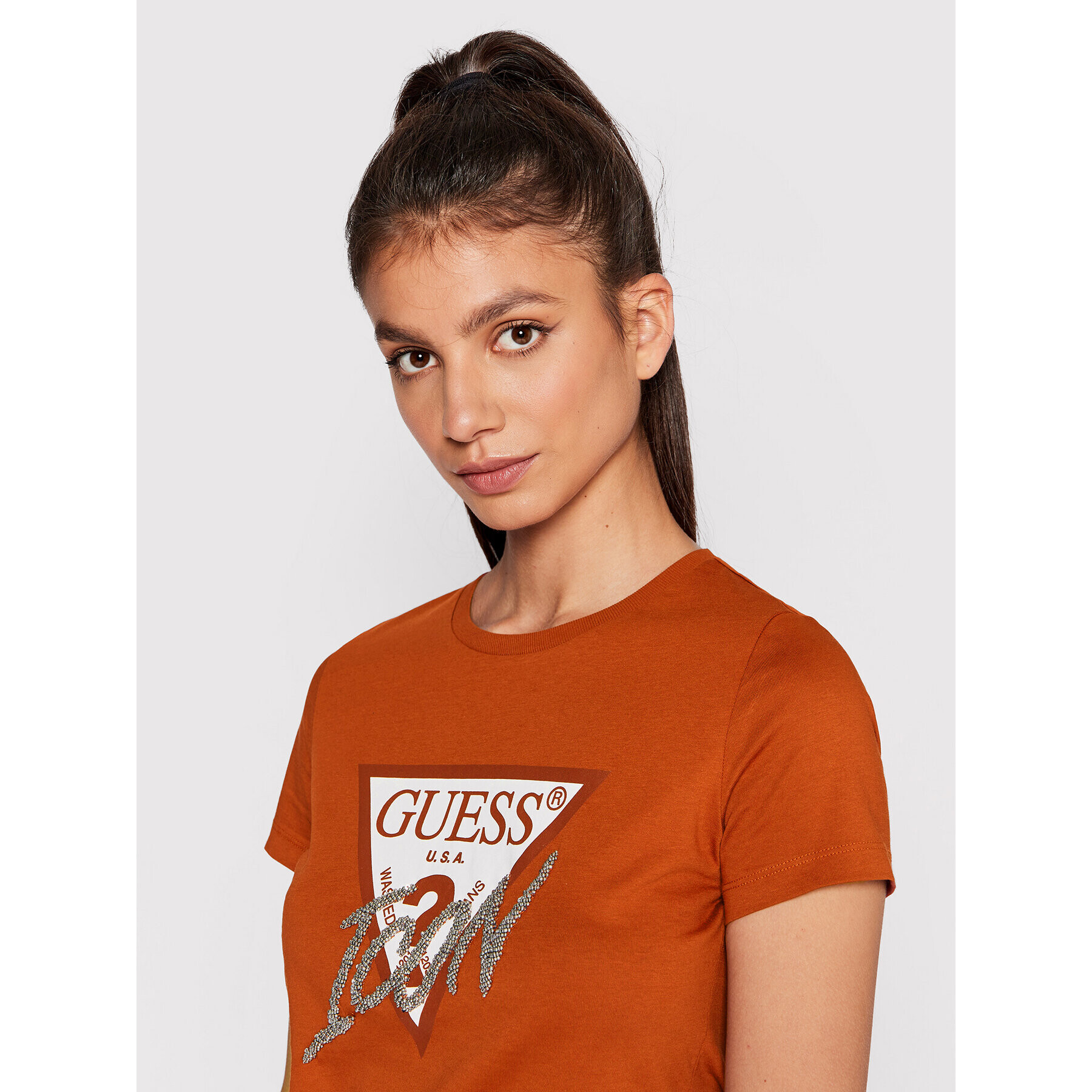 Guess Тишърт W2YI26 I3Z11 Червен Regular Fit - Pepit.bg
