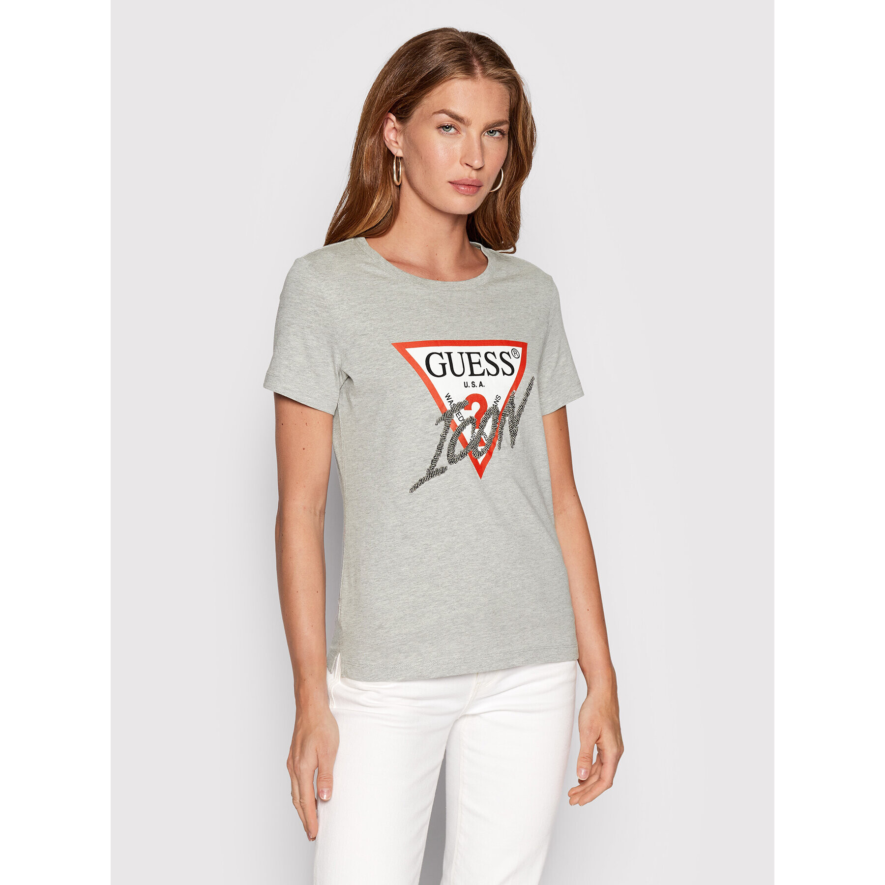 Guess Тишърт W2YI26 I3Z11 Сив Regular Fit - Pepit.bg