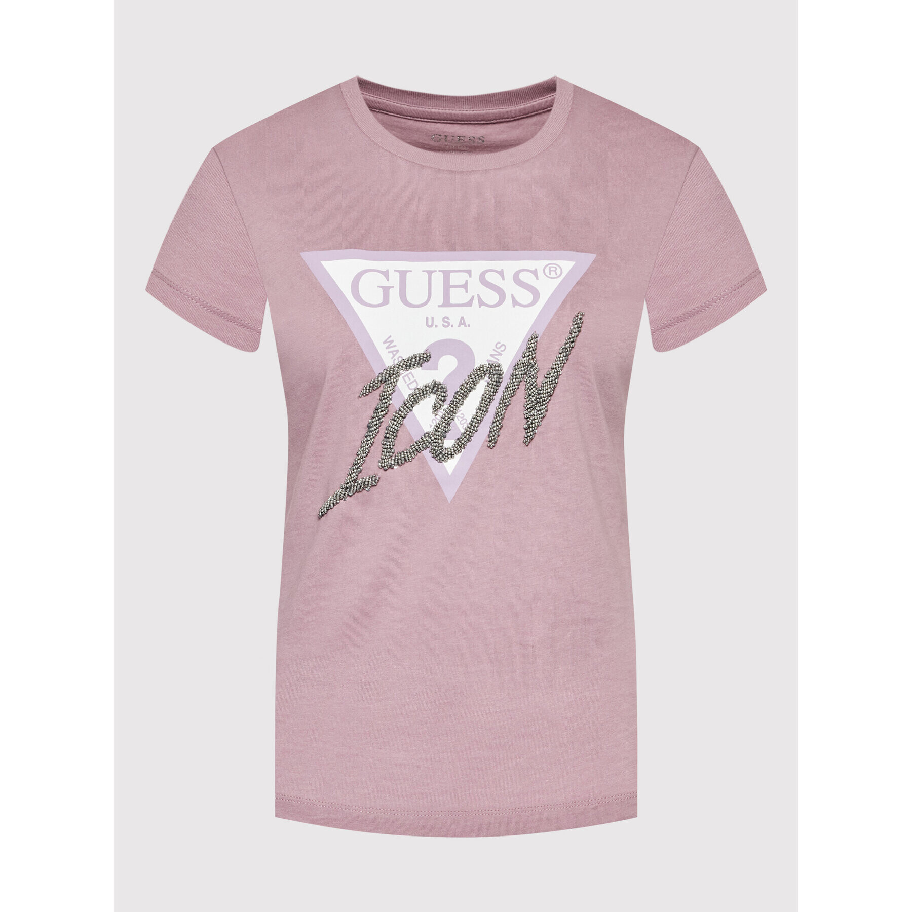 Guess Тишърт W2YI26 I3Z11 Виолетов Regular Fit - Pepit.bg