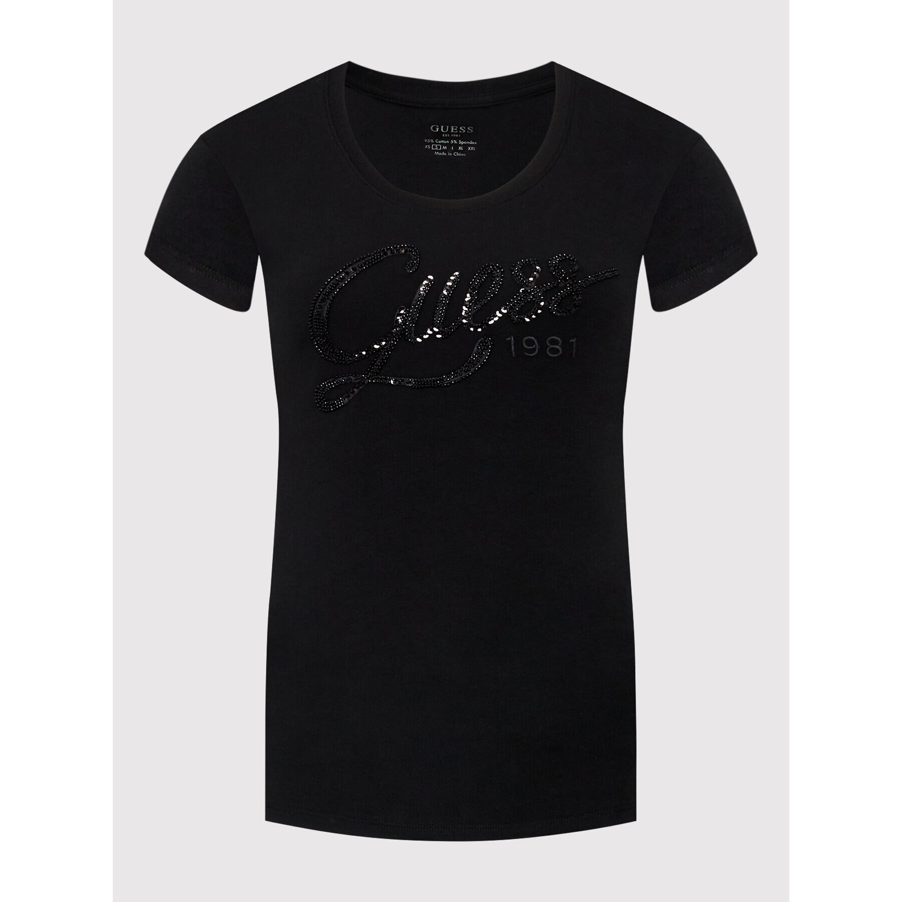 Guess Тишърт W2YI28 J1300 Черен Slim Fit - Pepit.bg