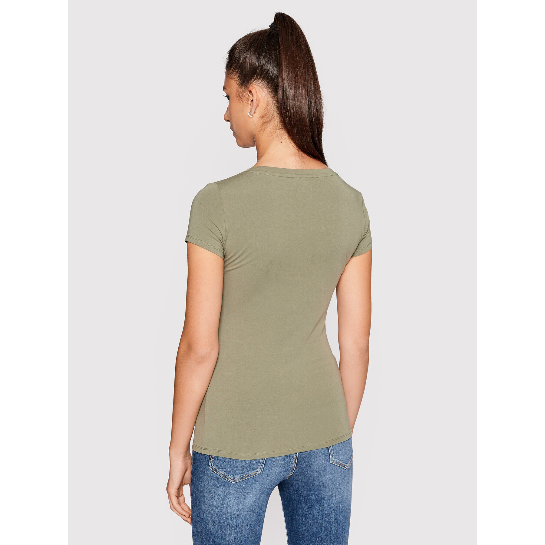 Guess Тишърт W2YI28 J1300 Зелен Slim Fit - Pepit.bg