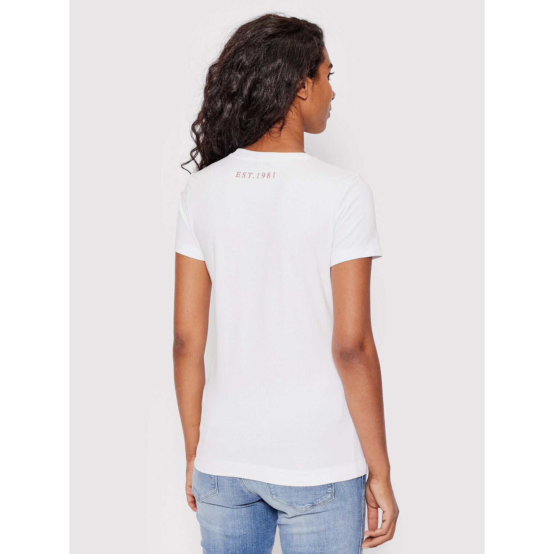 Guess Тишърт W2YI29 J1311 Бял Slim Fit - Pepit.bg