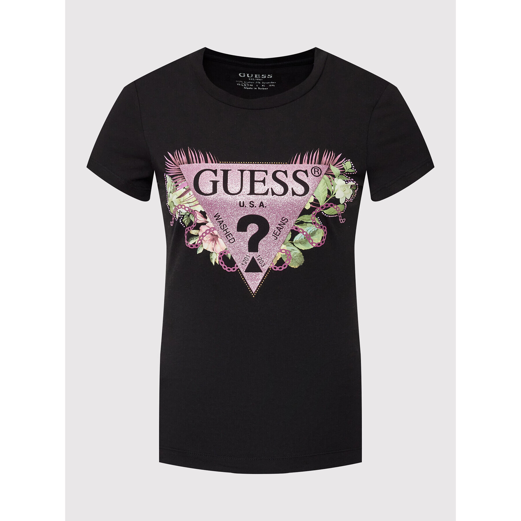 Guess Тишърт W2YI29 J1311 Черен Slim Fit - Pepit.bg