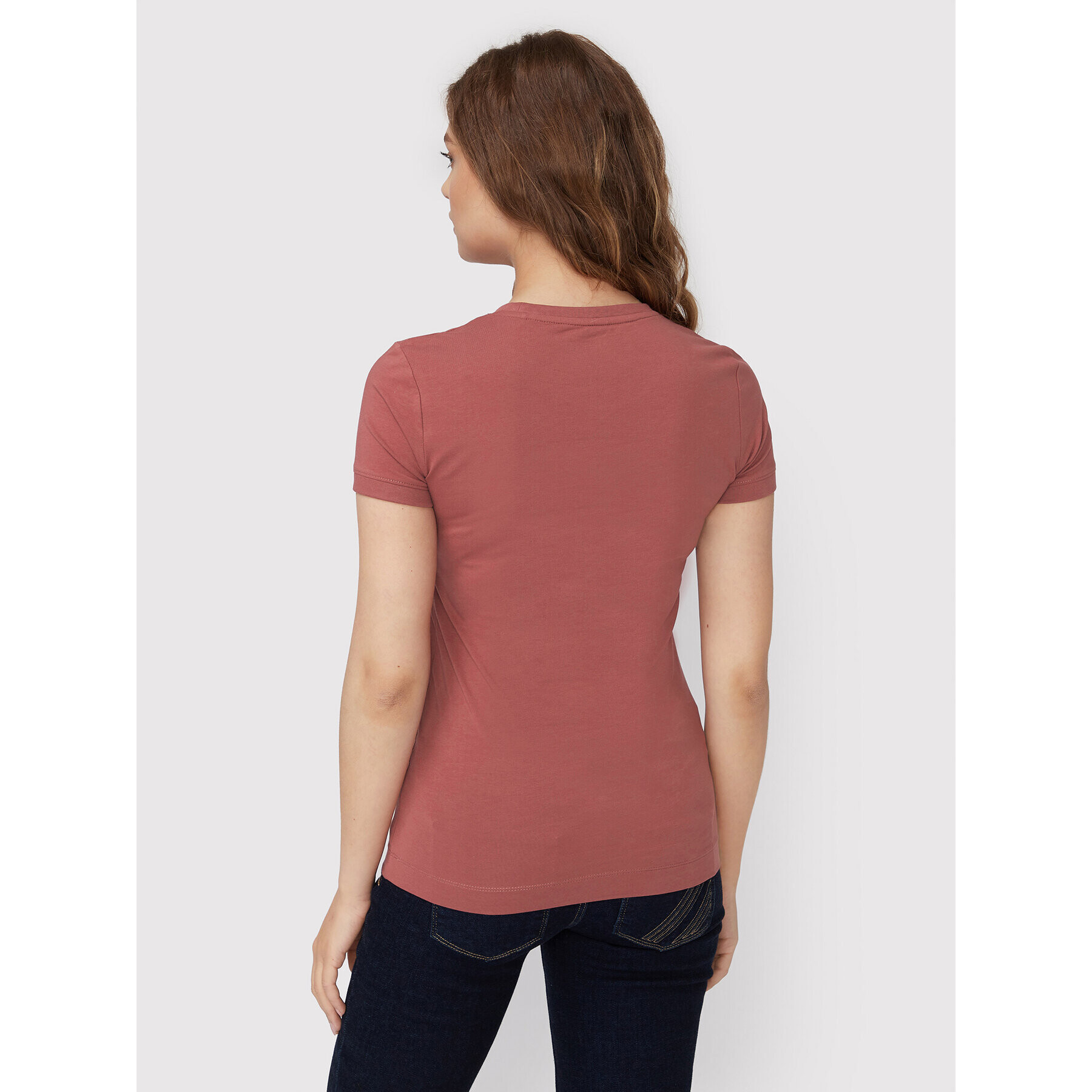 Guess Тишърт W2YI44 J1311 Бордо Slim Fit - Pepit.bg