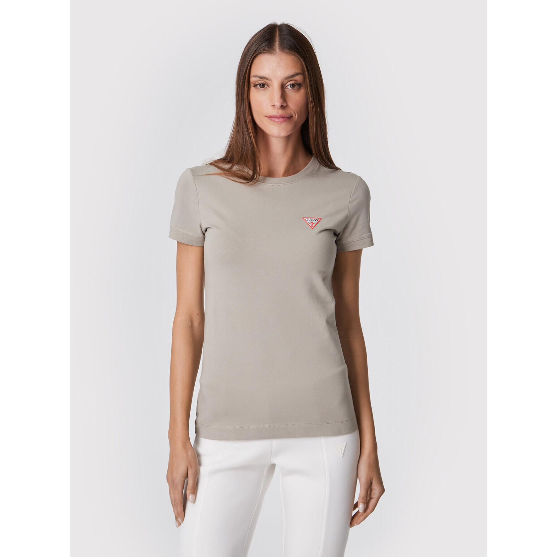 Guess Тишърт W2YI44 J1311 Сив Slim Fit - Pepit.bg