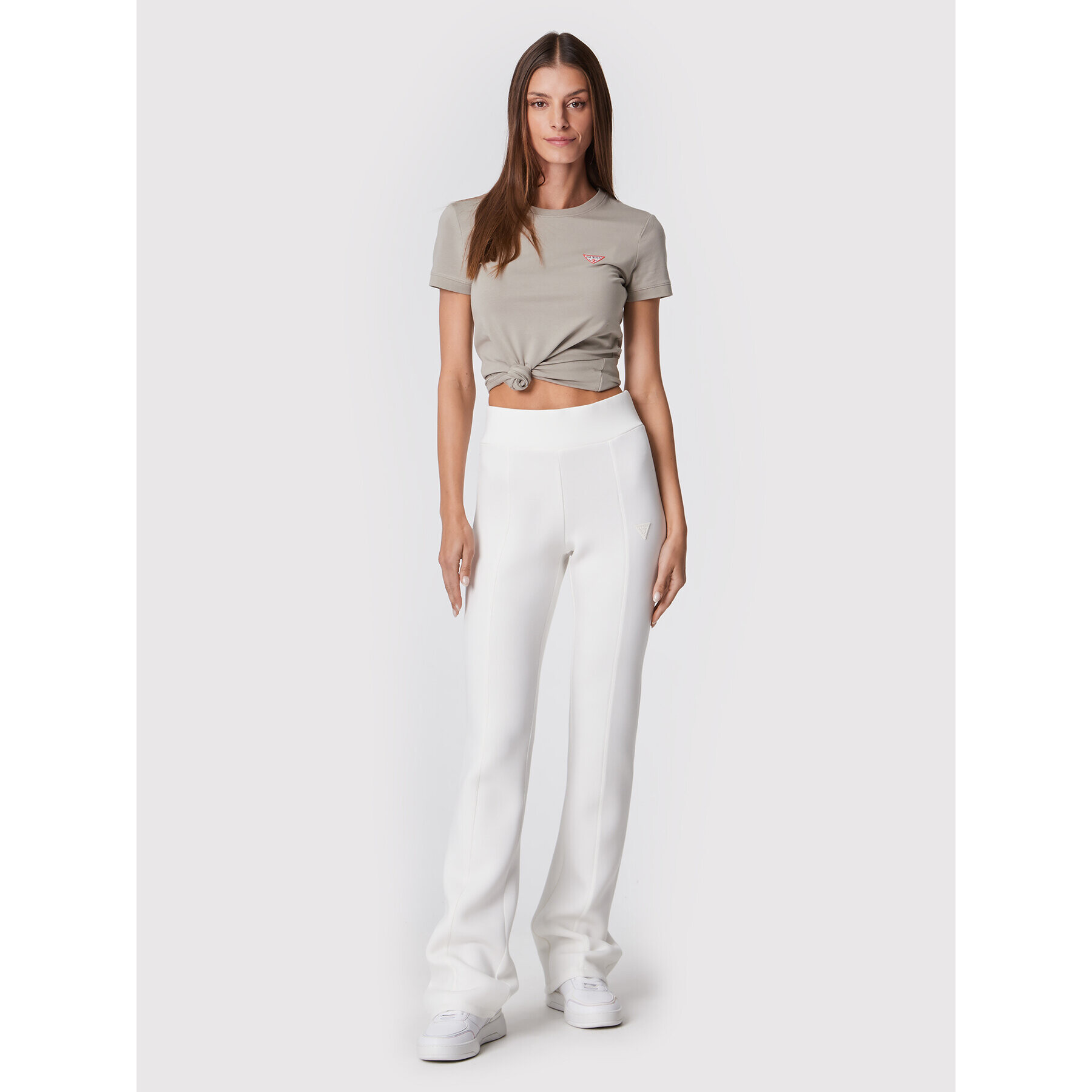 Guess Тишърт W2YI44 J1311 Сив Slim Fit - Pepit.bg