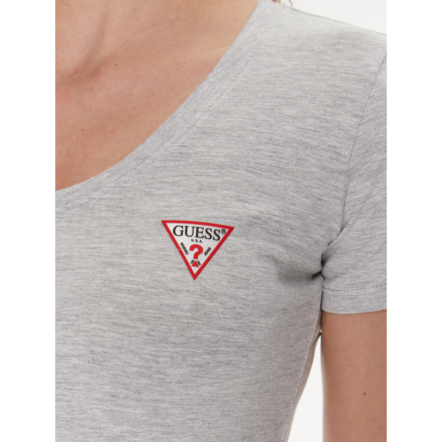 Guess Тишърт W2YI45 J1314 Сив Slim Fit - Pepit.bg