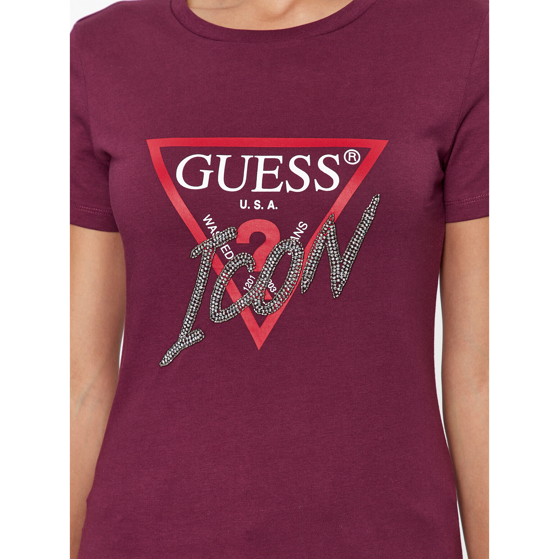 Guess Тишърт W3BI42 I3Z14 Виолетов Regular Fit - Pepit.bg