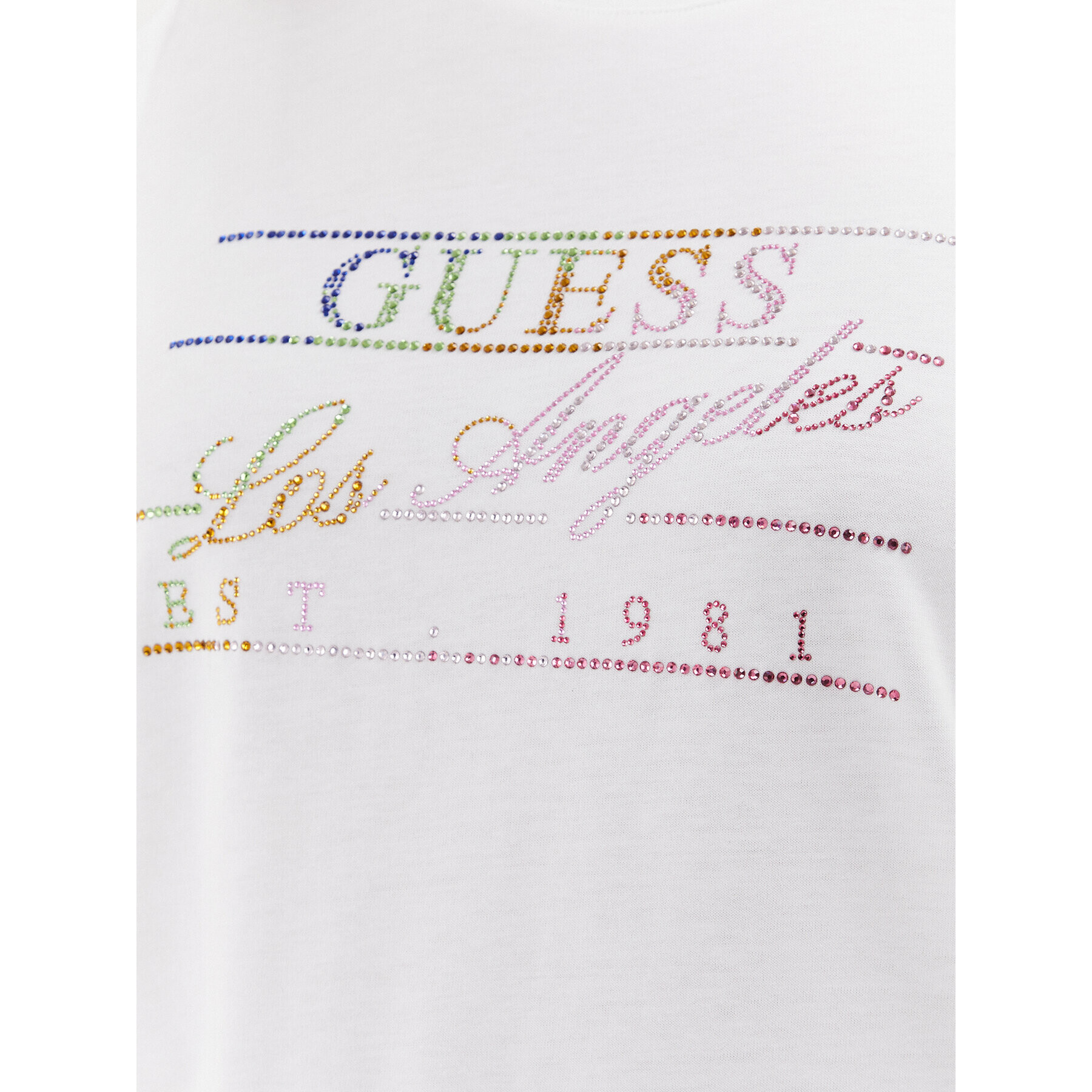 Guess Тишърт W3BI44 I3Z14 Бял Regular Fit - Pepit.bg