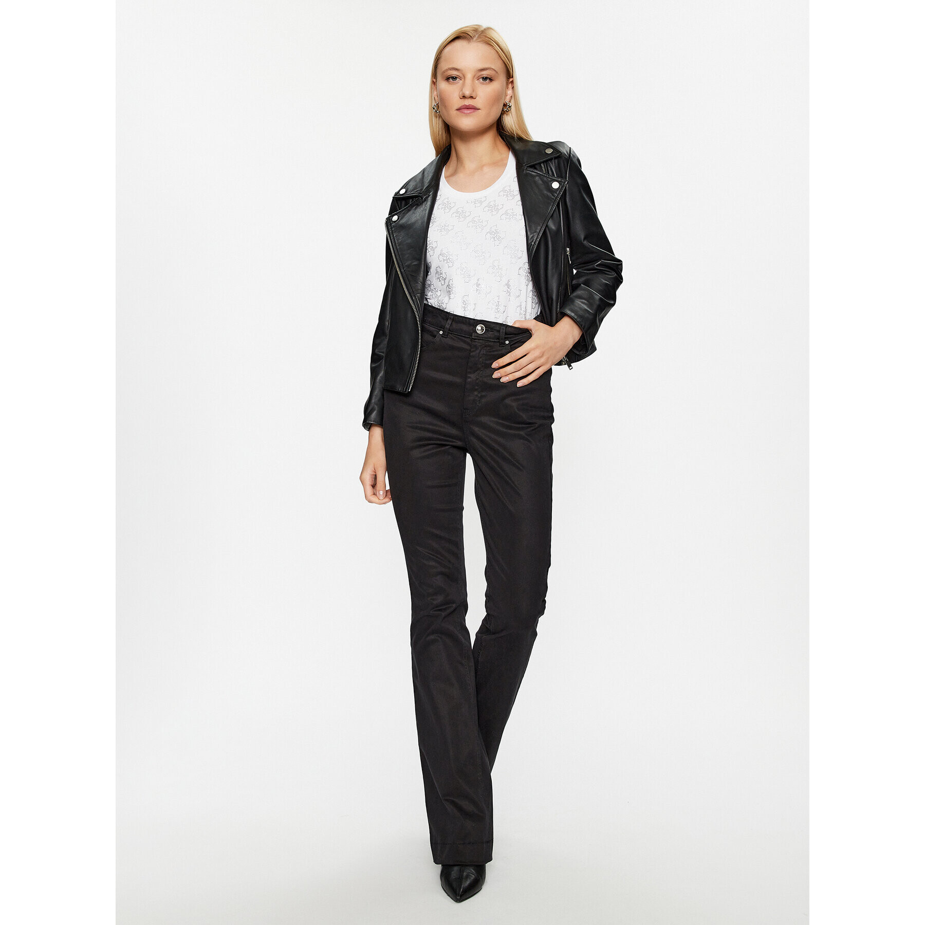 Guess Тишърт W3BI53 J1314 Бял Slim Fit - Pepit.bg