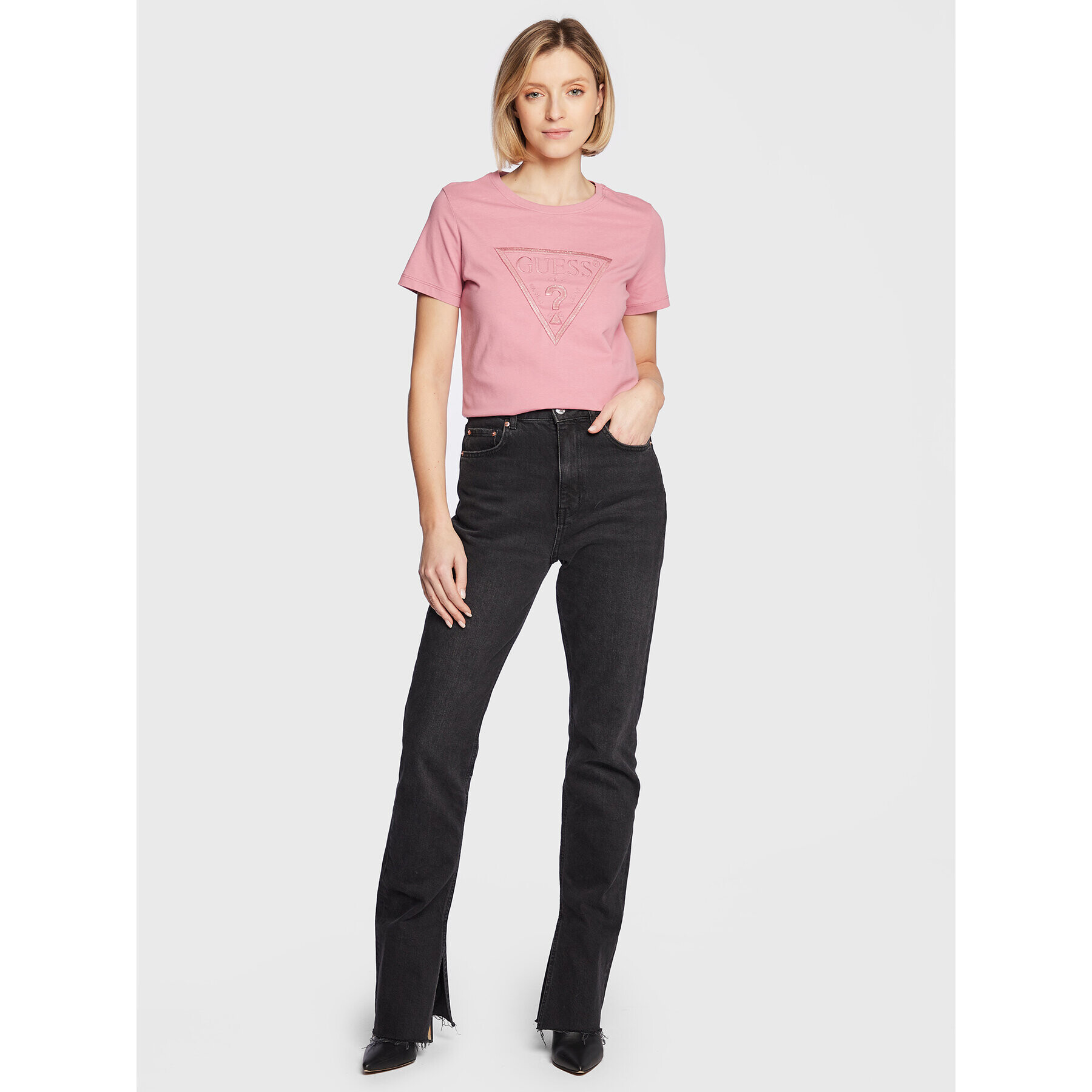 Guess Тишърт W3RI19 I3Z14 Розов Regular Fit - Pepit.bg