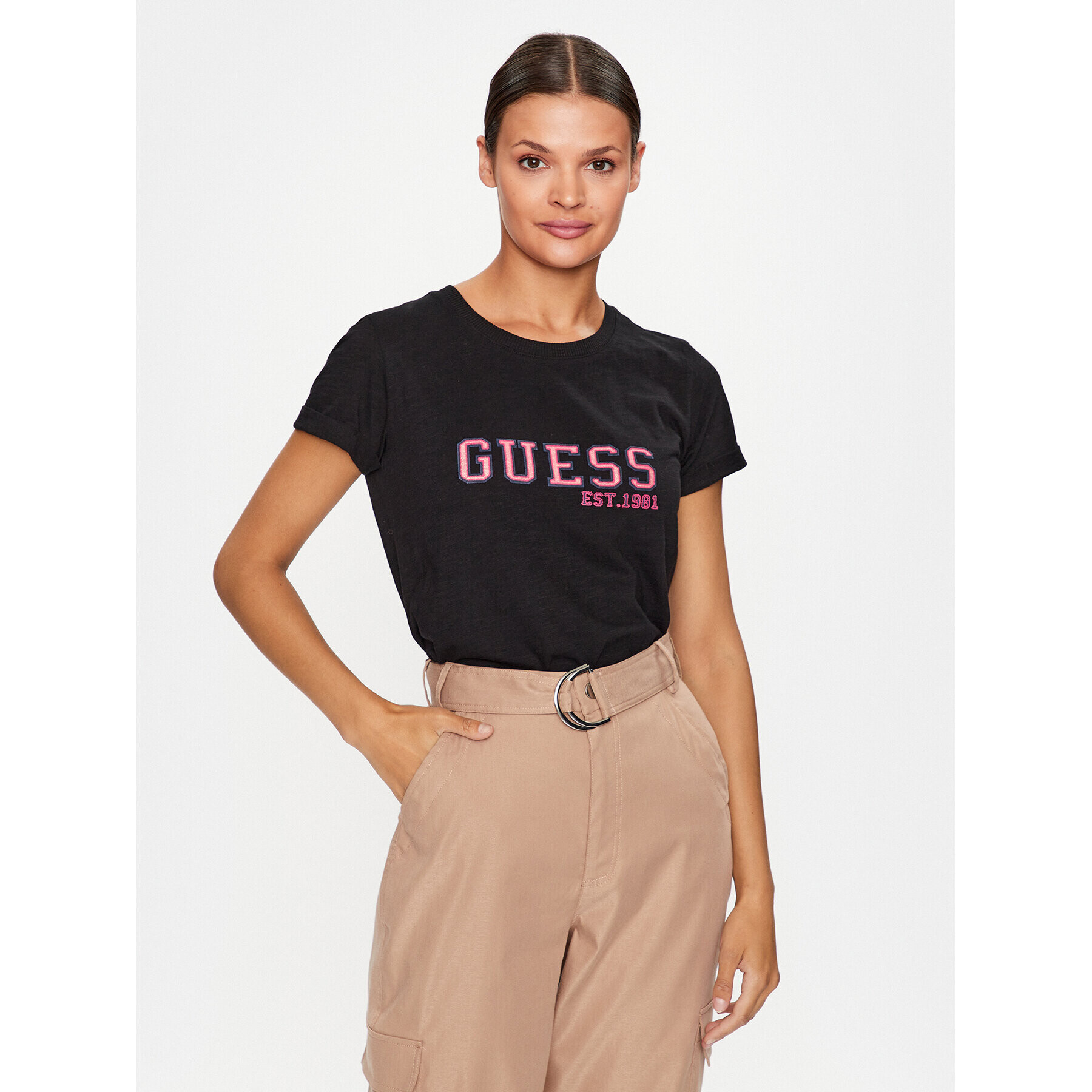 Guess Тишърт W3YI35 K8G01 Черен Regular Fit - Pepit.bg