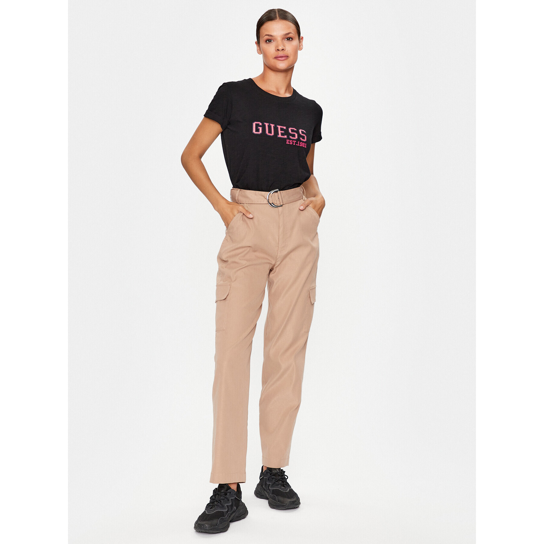 Guess Тишърт W3YI35 K8G01 Черен Regular Fit - Pepit.bg