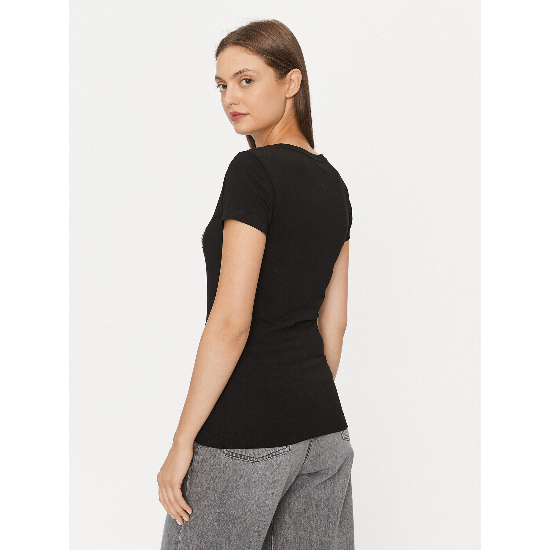 Guess Тишърт W3YI36 J1314 Черен Slim Fit - Pepit.bg