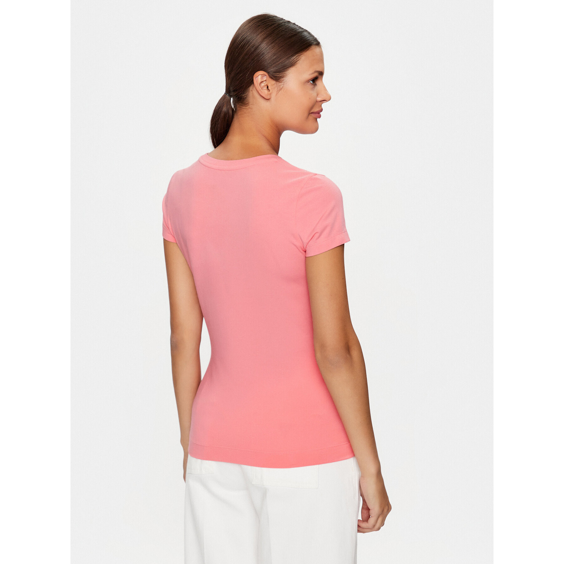 Guess Тишърт W3YI36 J1314 Розов Slim Fit - Pepit.bg