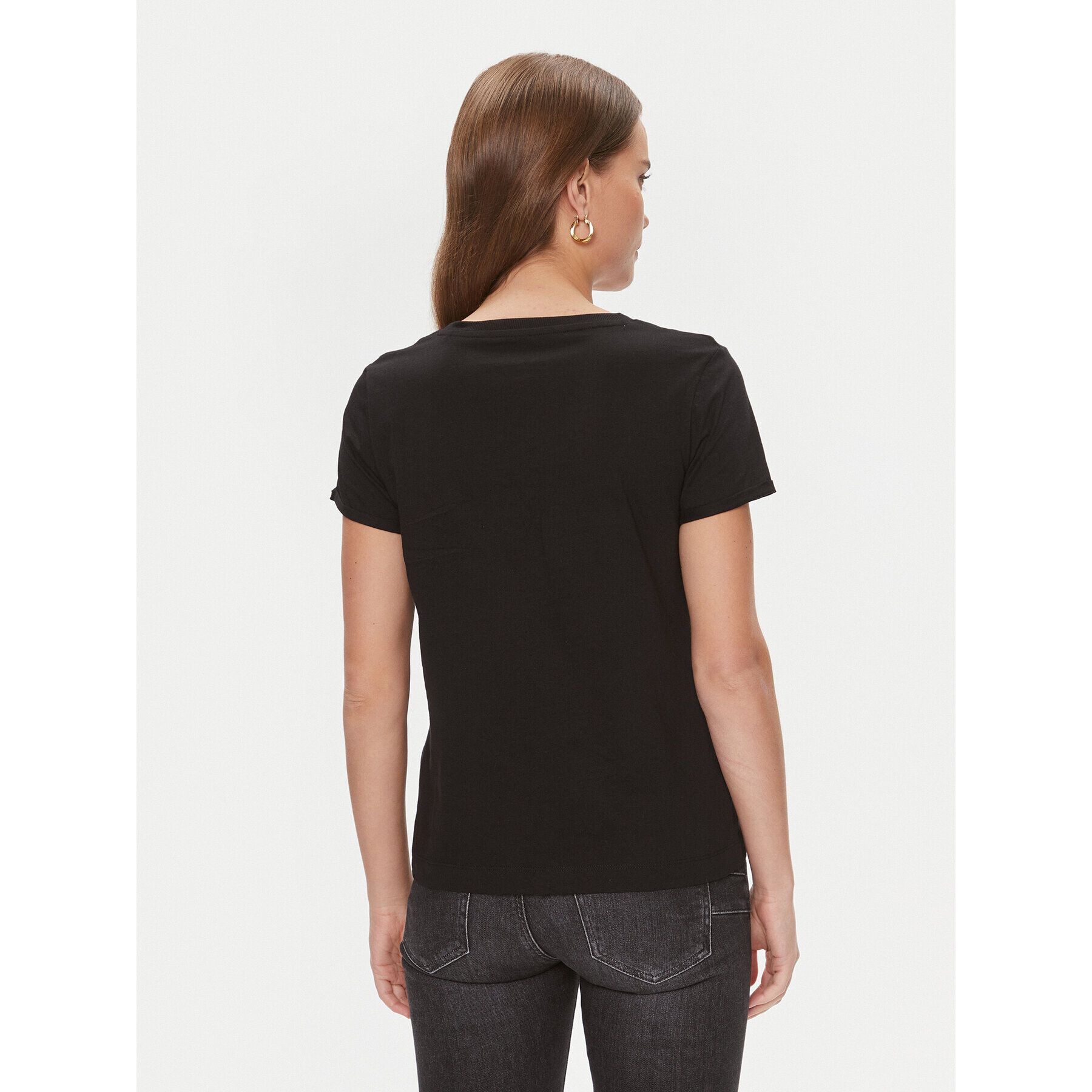 Guess Тишърт W4RI24 JA914 Черен Regular Fit - Pepit.bg