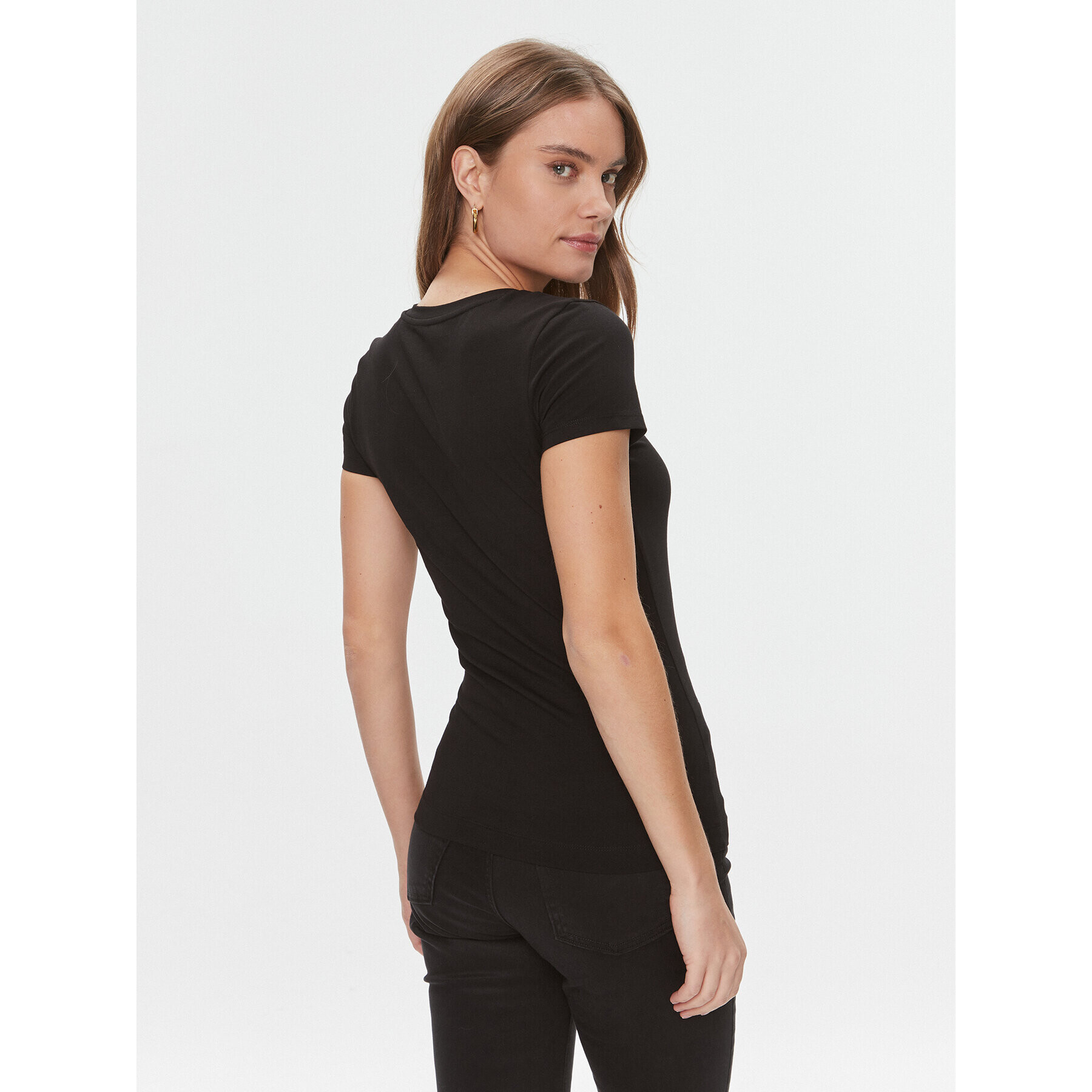 Guess Тишърт W4RI35 J1314 Черен Slim Fit - Pepit.bg