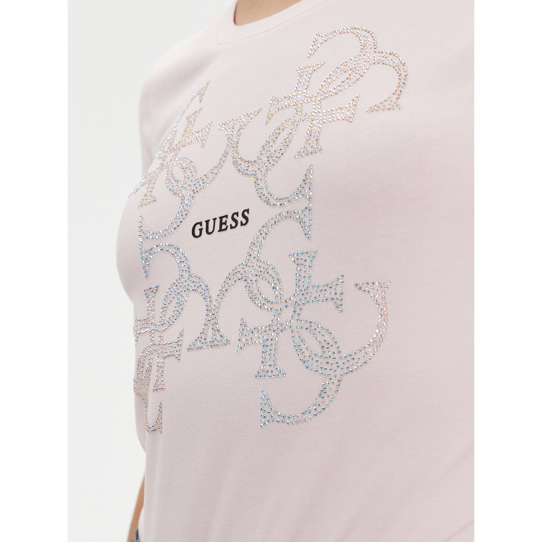 Guess Тишърт W4RI35 J1314 Розов Slim Fit - Pepit.bg