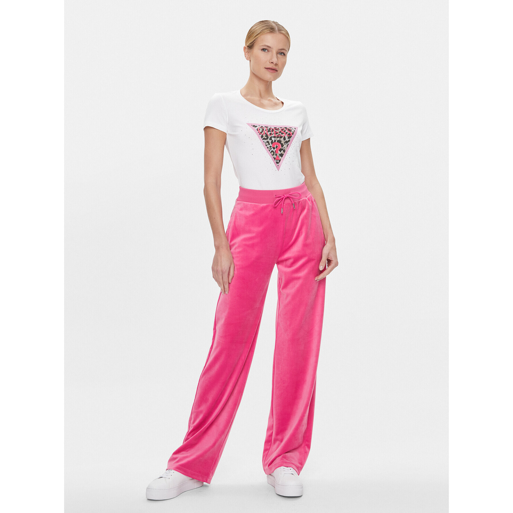 Guess Тишърт W4RI44 J1314 Бял Slim Fit - Pepit.bg