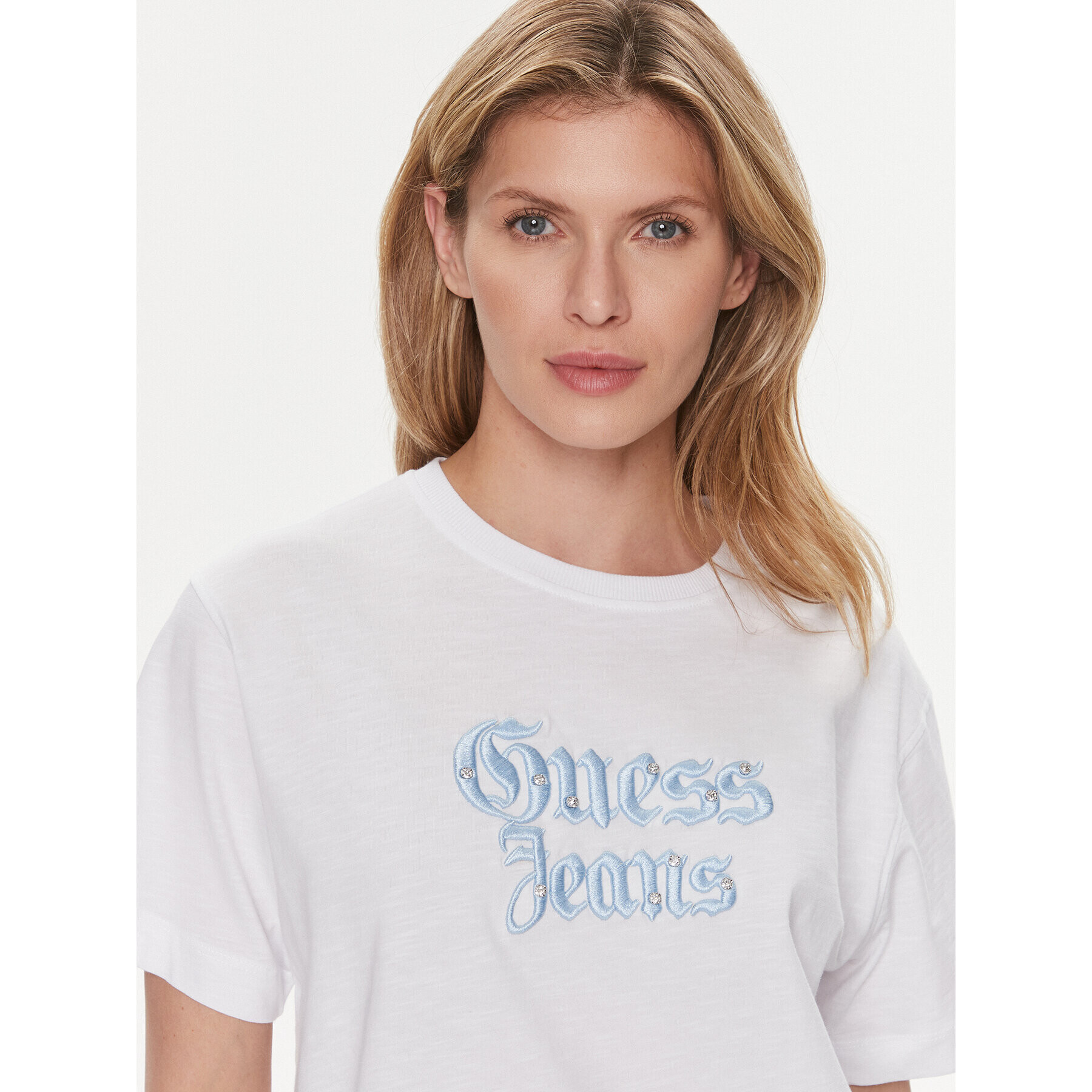 Guess Тишърт W4RI49 K6XN4 Бял Regular Fit - Pepit.bg