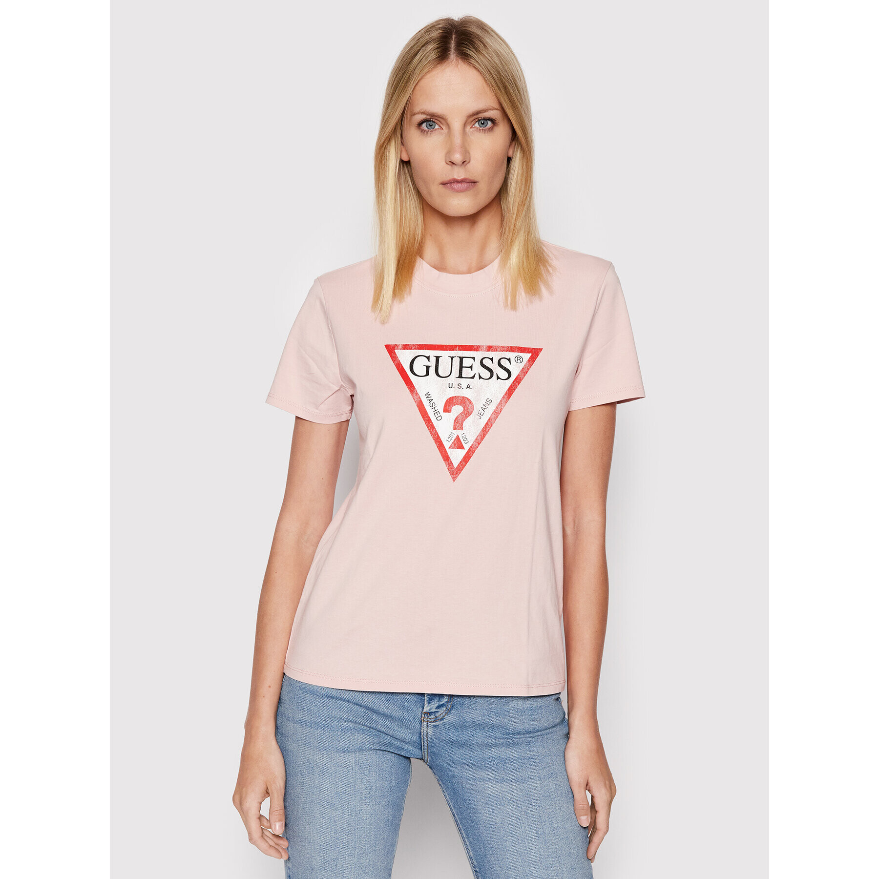 Guess Тишърт W93I0R R9I60 Розов Regular Fit - Pepit.bg