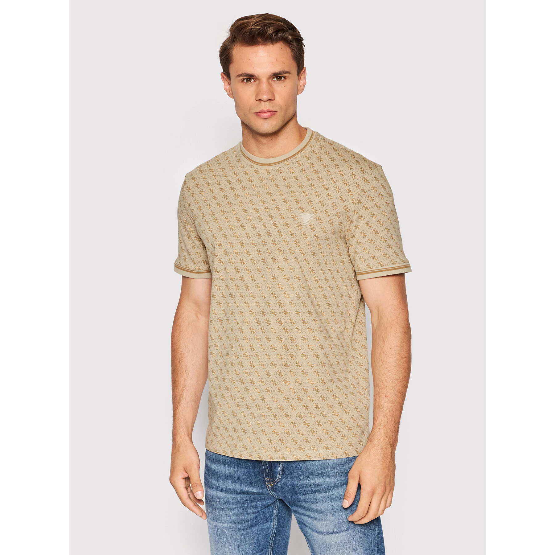 Guess Тишърт Z2YI05 J1311 Бежов Regular Fit - Pepit.bg