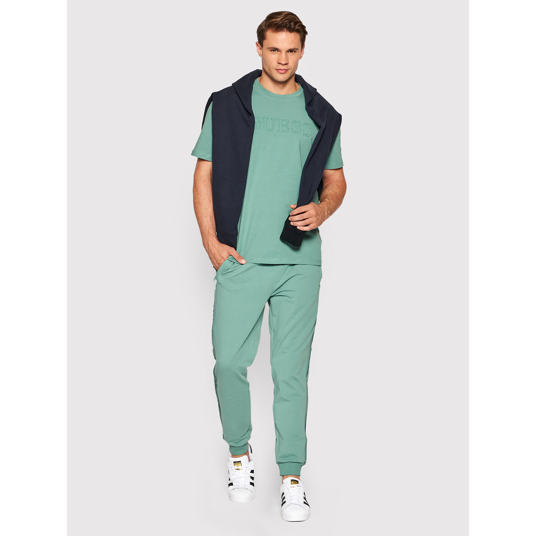 Guess Тишърт Z2YI11 J1311 Зелен Regular Fit - Pepit.bg