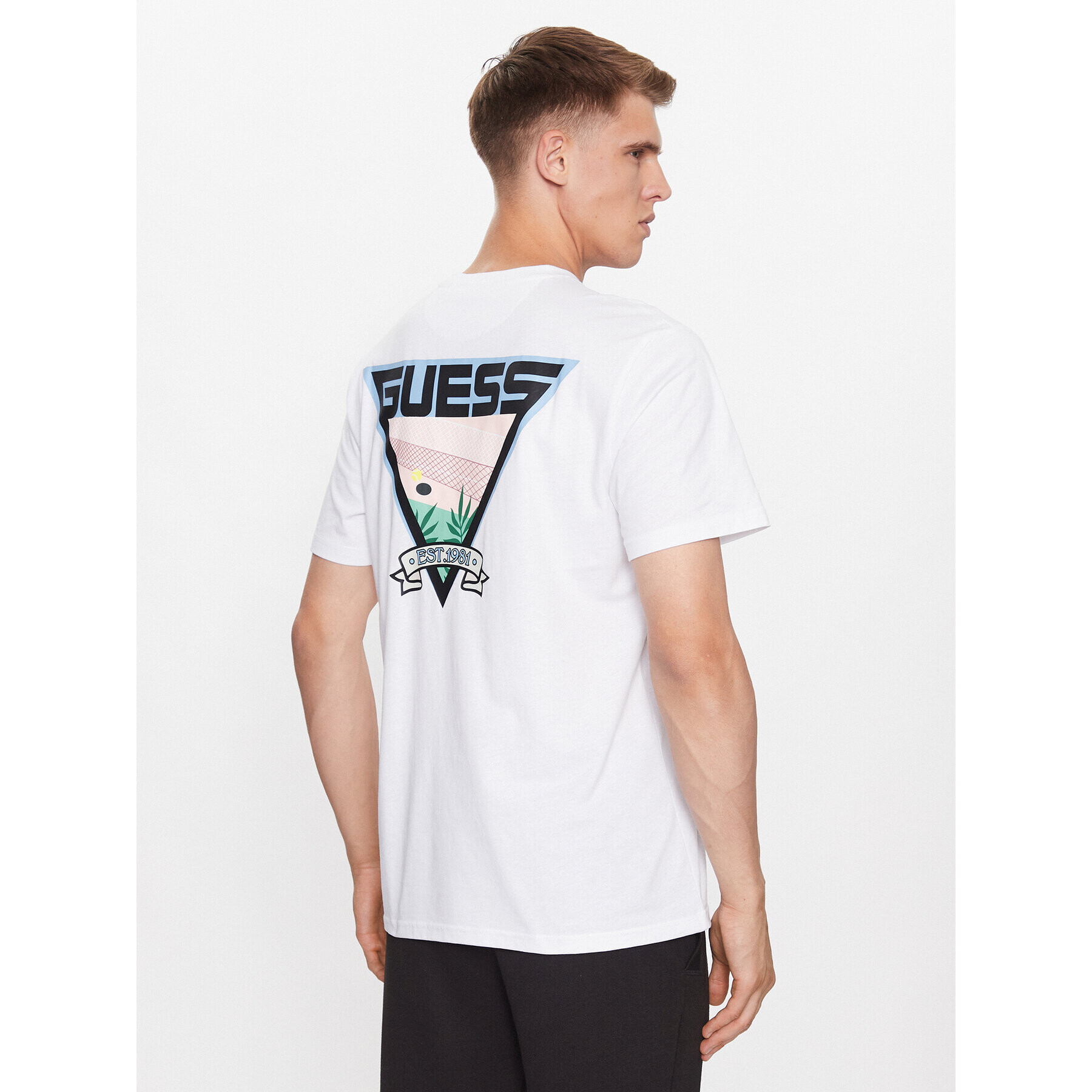 Guess Тишърт Z3BI06 I3Z14 Бял Regular Fit - Pepit.bg