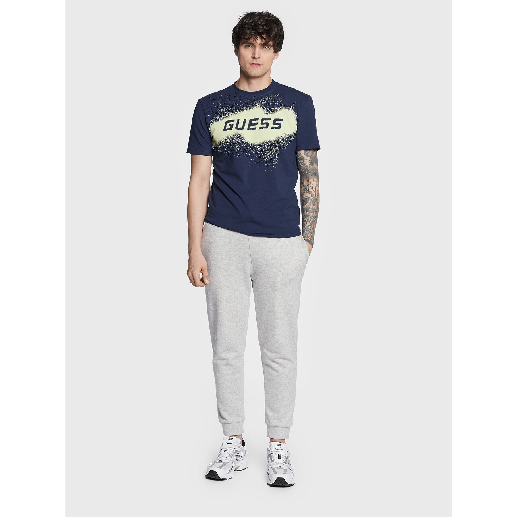 Guess Тишърт Z3GI15 J1314 Тъмносин Slim Fit - Pepit.bg