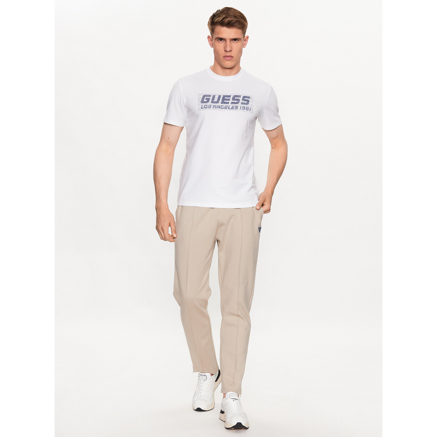 Guess Тишърт Z3YI03 J1314 Бял Slim Fit - Pepit.bg