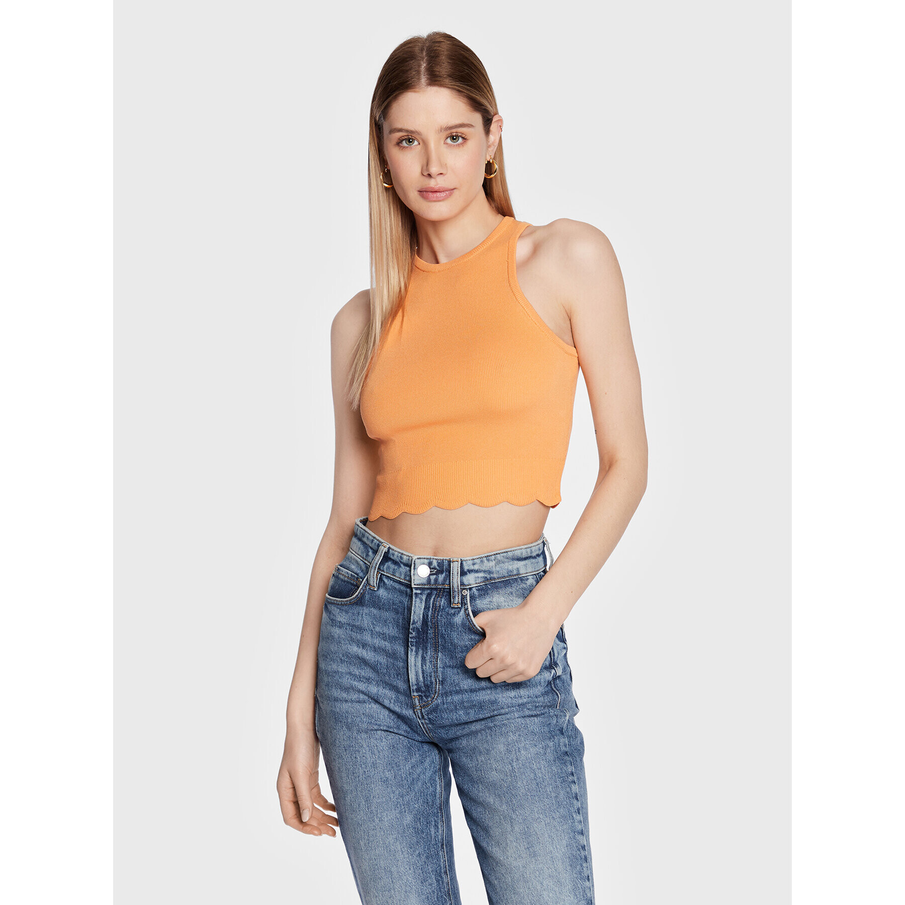 Guess топ Ada W3GZ00 Z2Z80 Оранжев Regular Fit - Pepit.bg