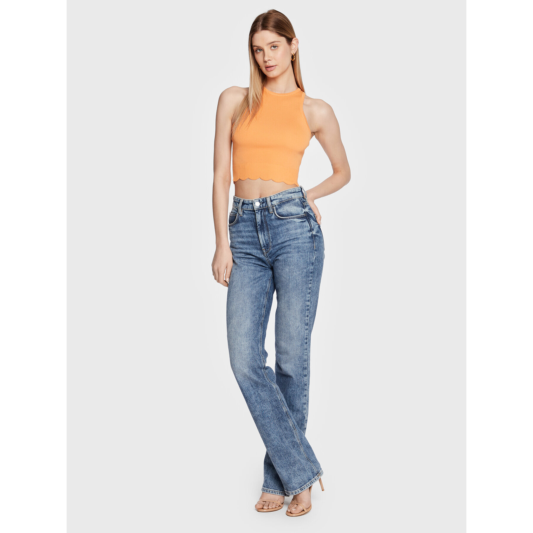 Guess топ Ada W3GZ00 Z2Z80 Оранжев Regular Fit - Pepit.bg