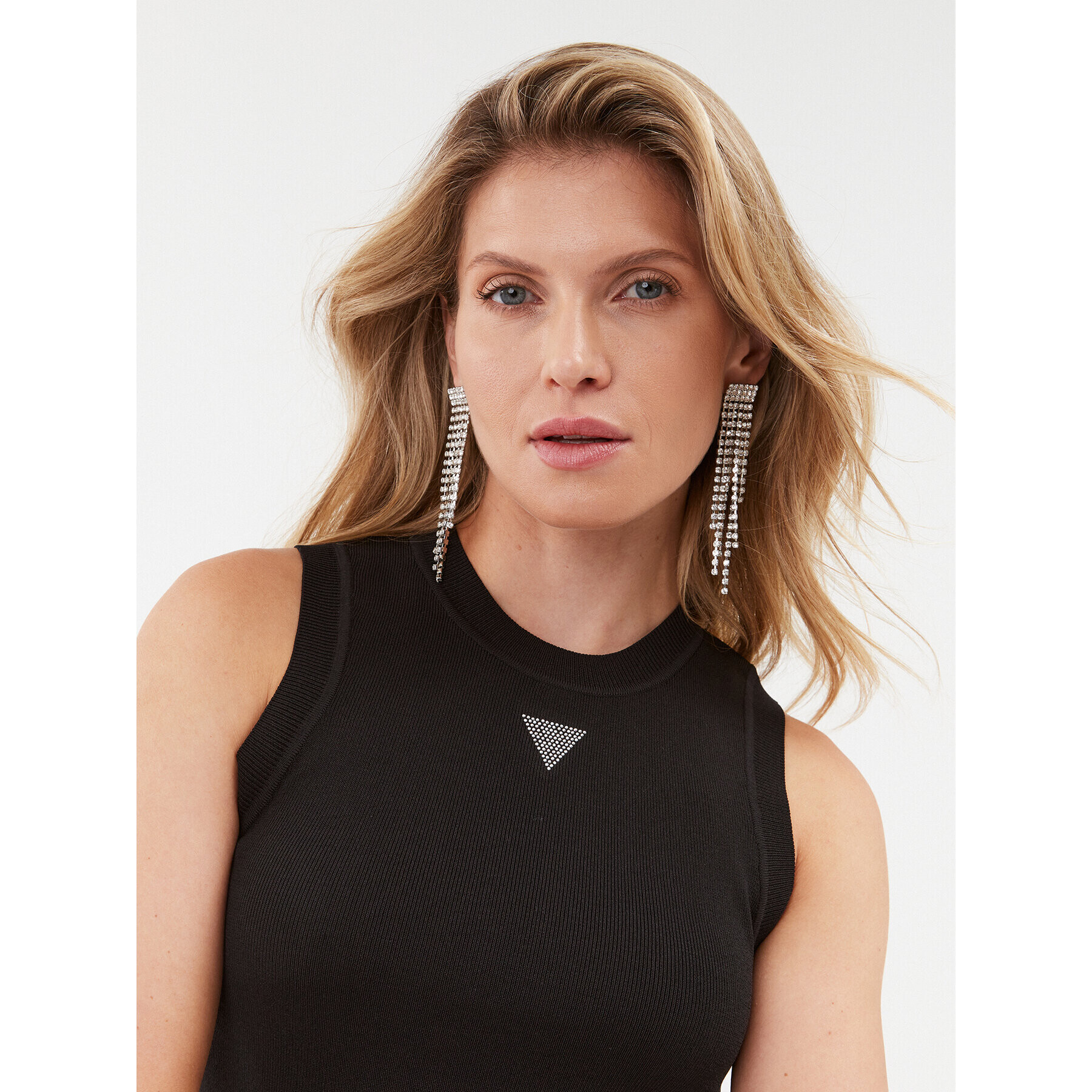 Guess топ Alexia W3BZ15 Z37K0 Черен Slim Fit - Pepit.bg