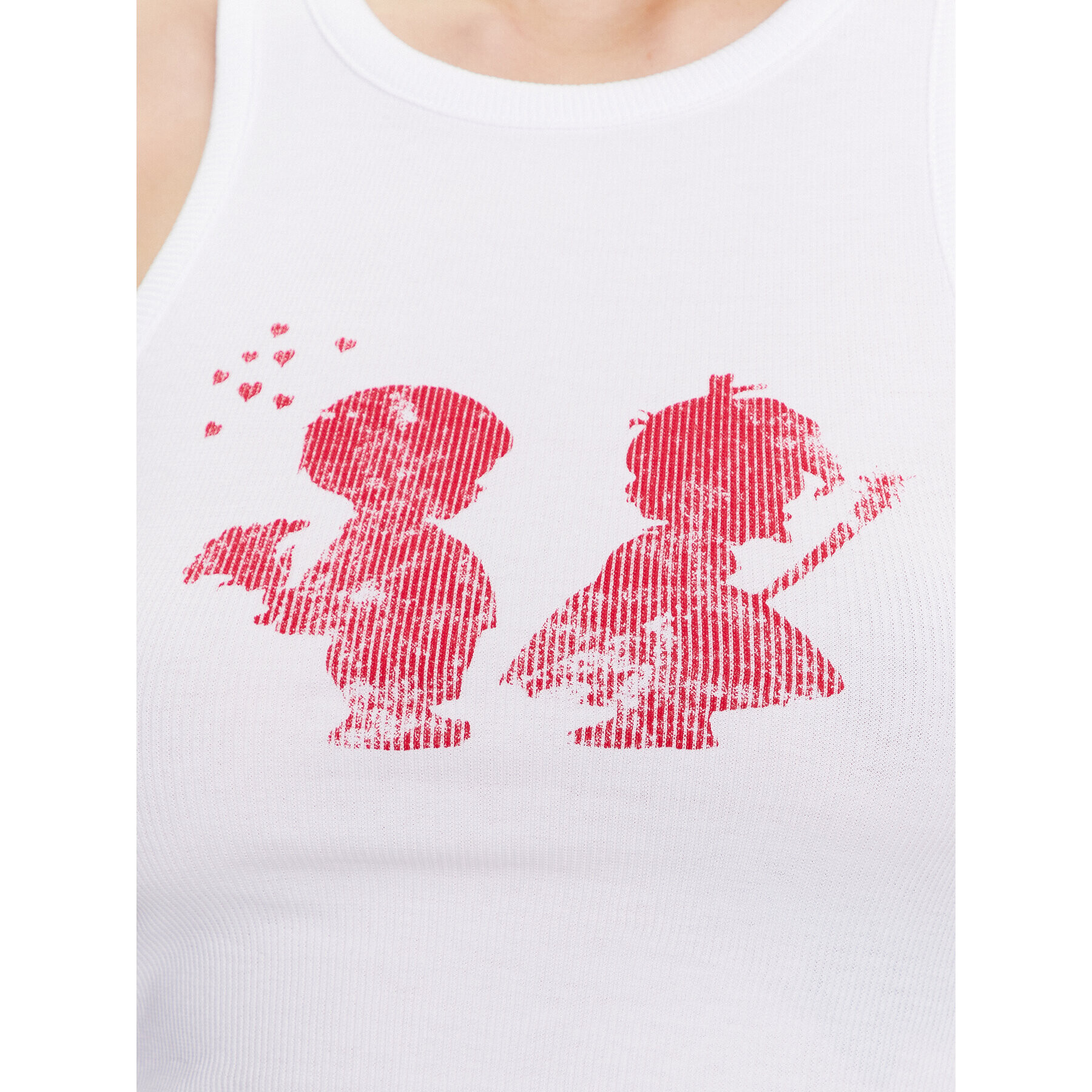 Guess топ Boy And Girl W3GI55 KA0H3 Бял Regular Fit - Pepit.bg