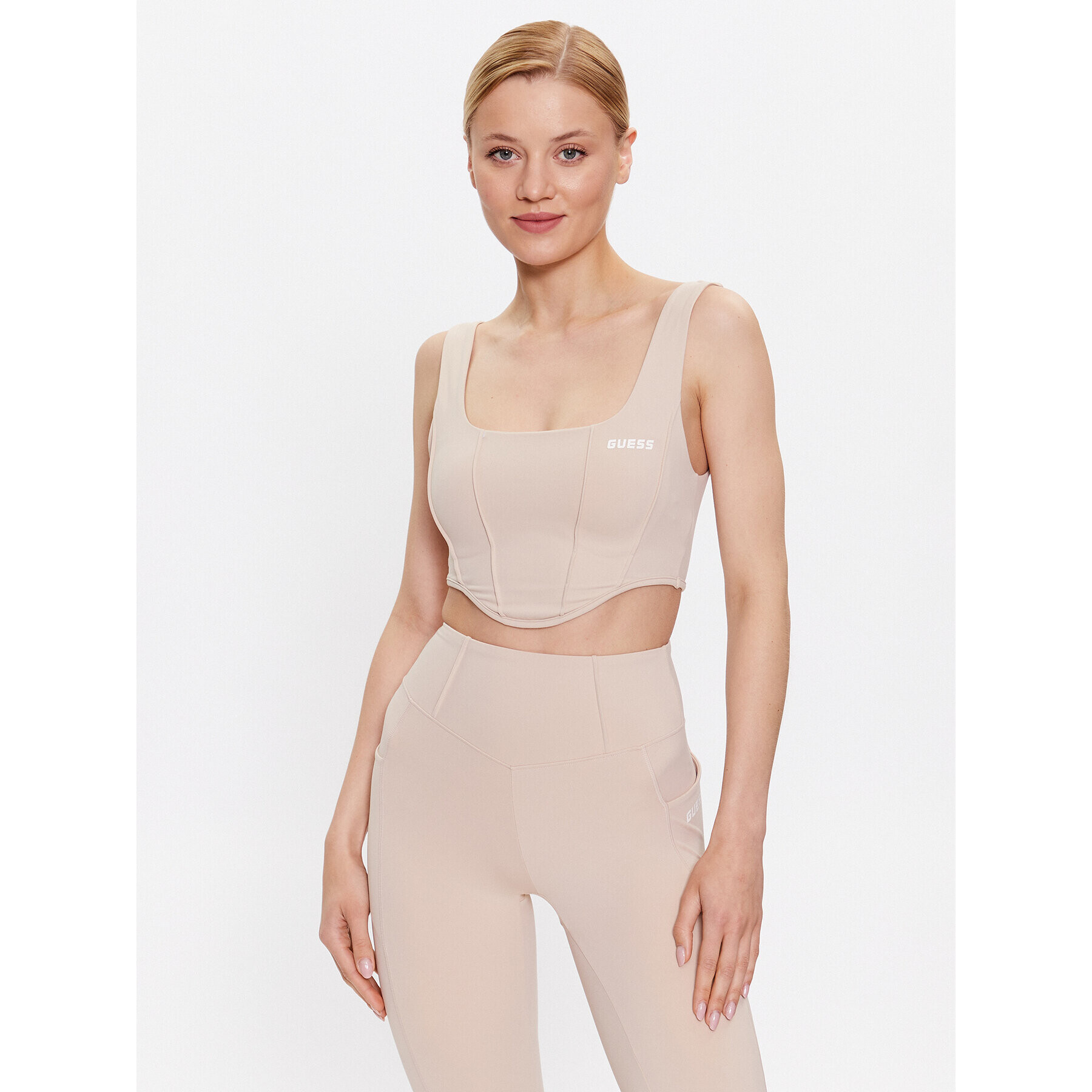 Guess топ Brigit V3GP02 MC04Z Бежов Slim Fit - Pepit.bg