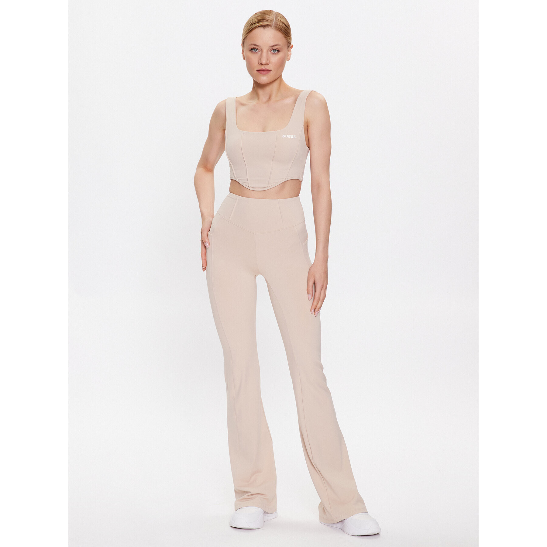 Guess топ Brigit V3GP02 MC04Z Бежов Slim Fit - Pepit.bg