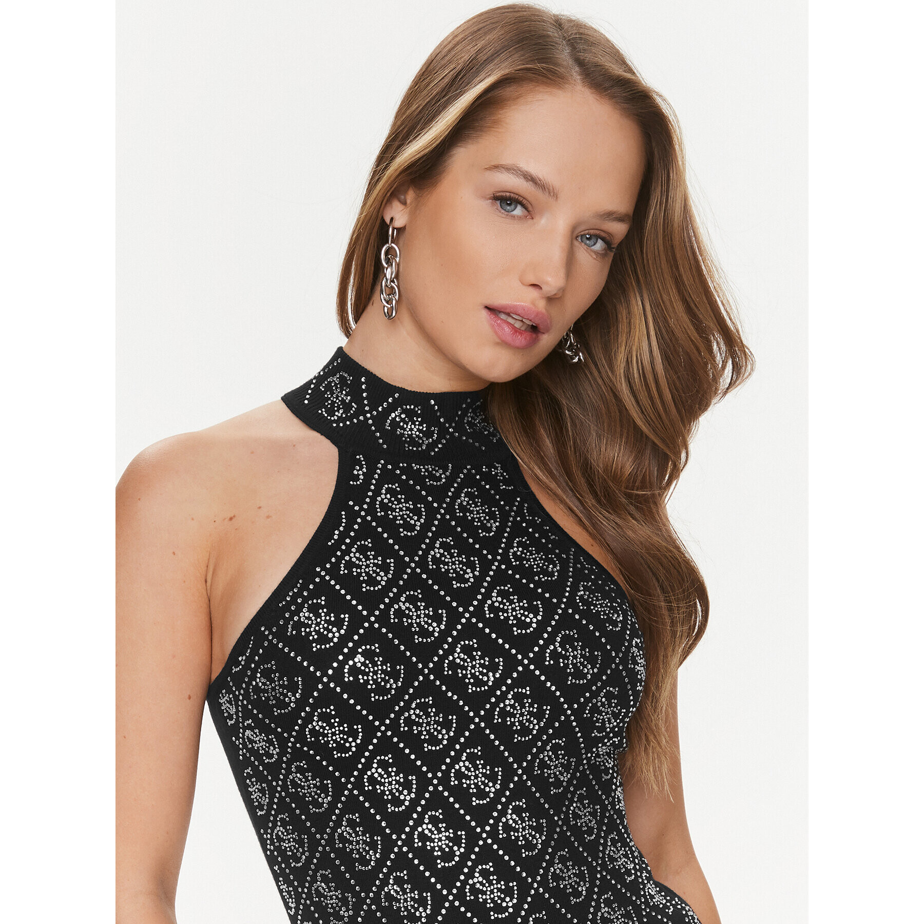 Guess топ Celeste W4RR57 Z2YK2 Черен Slim Fit - Pepit.bg
