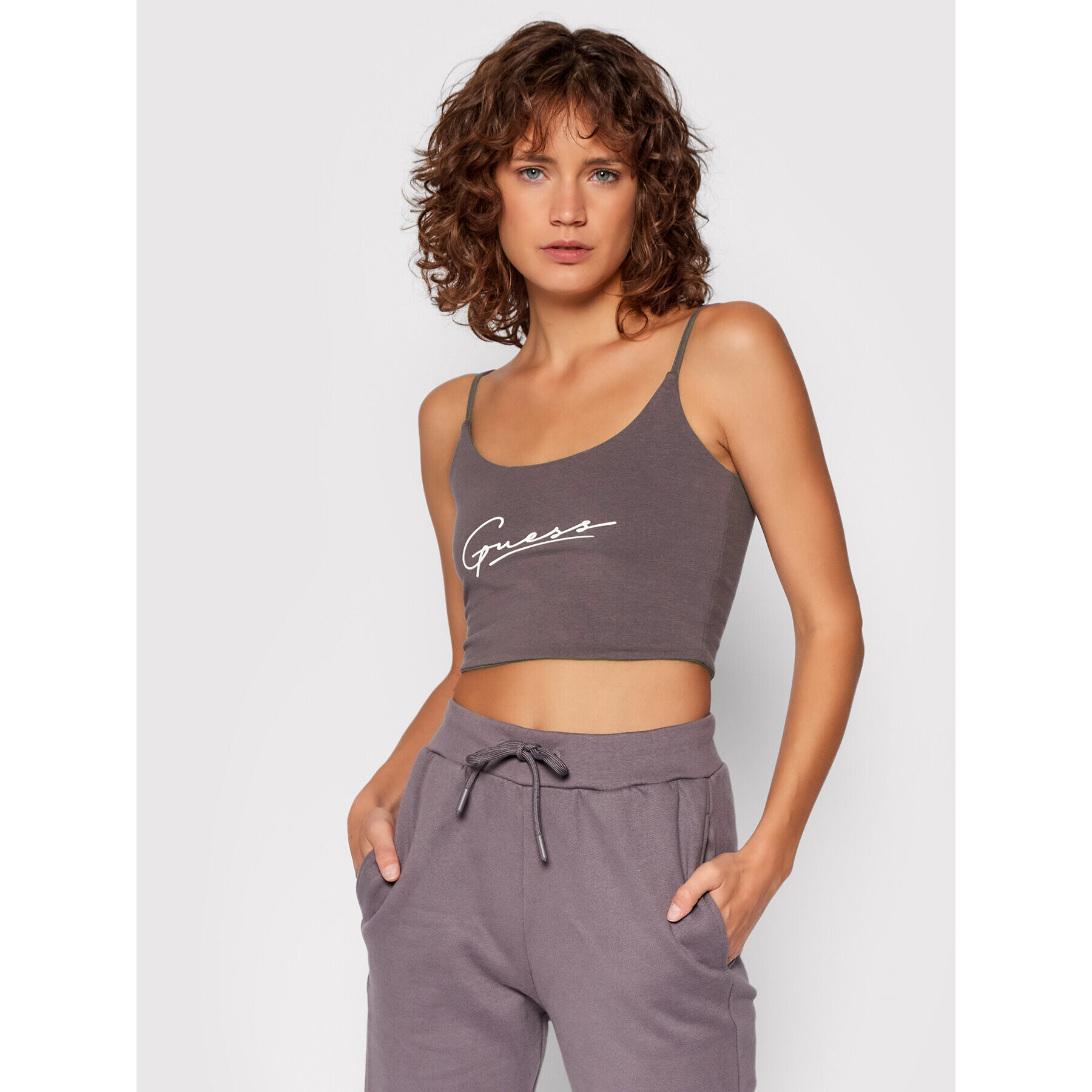 Guess топ Dolly O1BA10 KASI1 Виолетов Slim Fit - Pepit.bg
