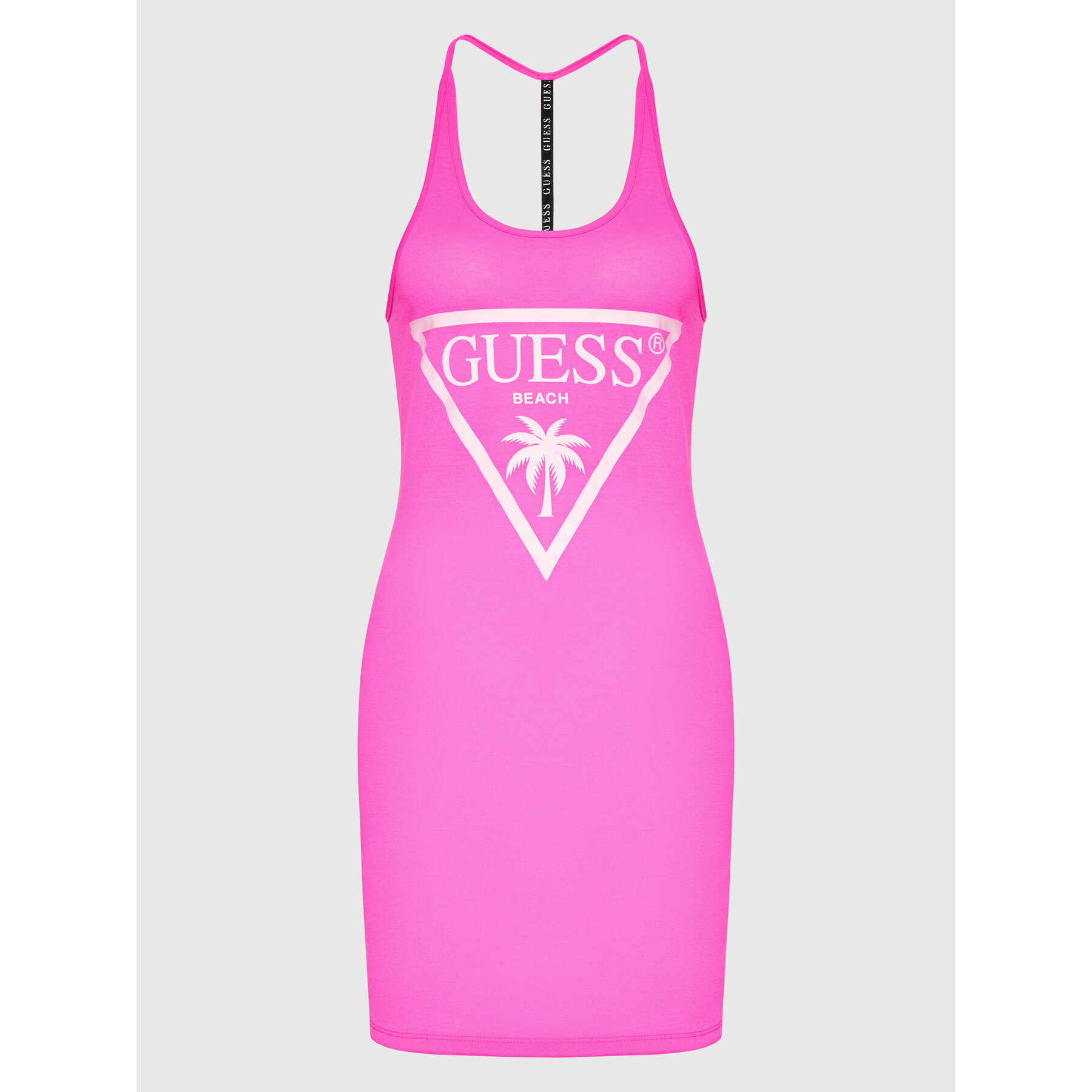 Guess топ E02I02 KB9I0 Розов Regular Fit - Pepit.bg