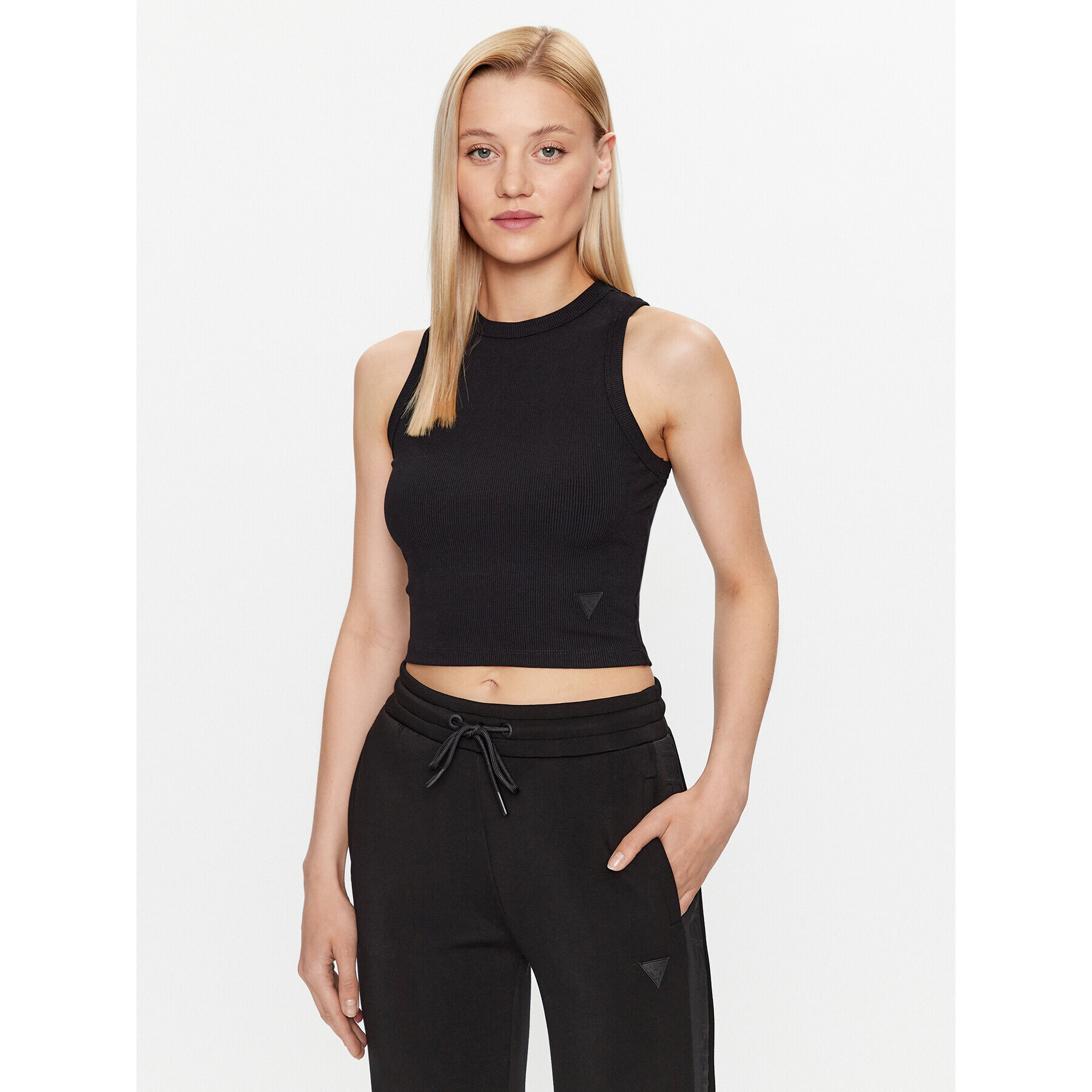 Guess топ Edie V3GP19 K8RT2 Черен Slim Fit - Pepit.bg