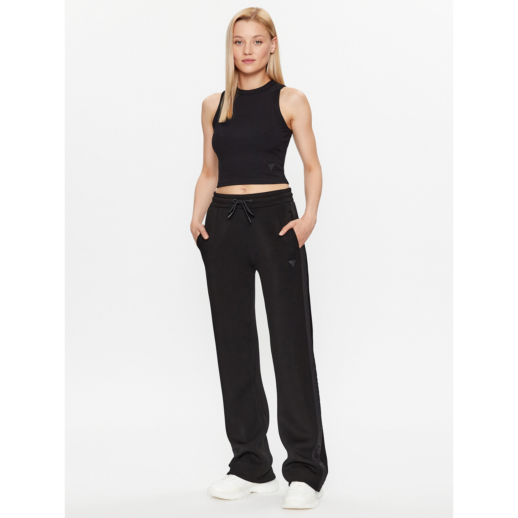 Guess топ Edie V3GP19 K8RT2 Черен Slim Fit - Pepit.bg