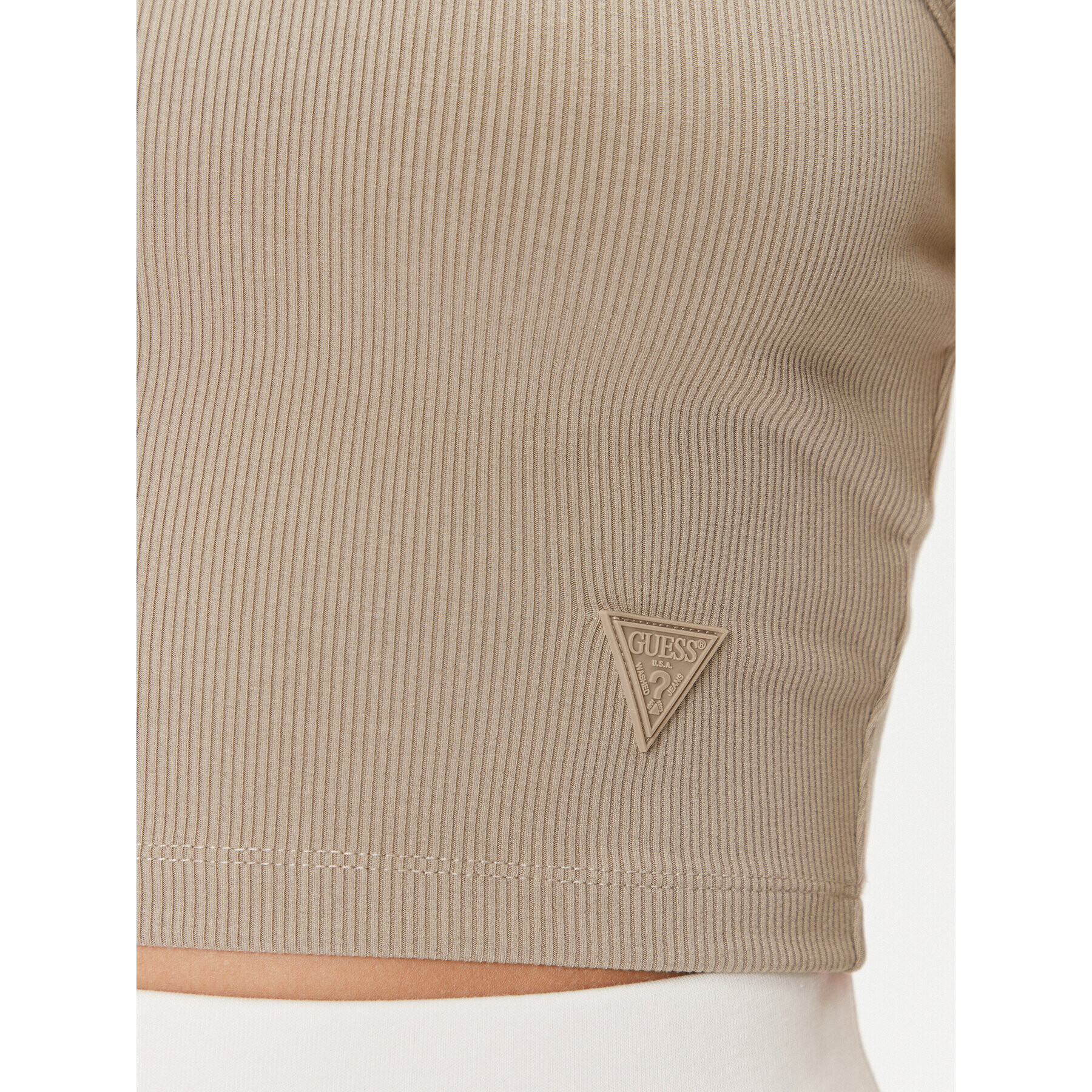 Guess топ Edie V3GP19 K8RT2 Кафяв Slim Fit - Pepit.bg