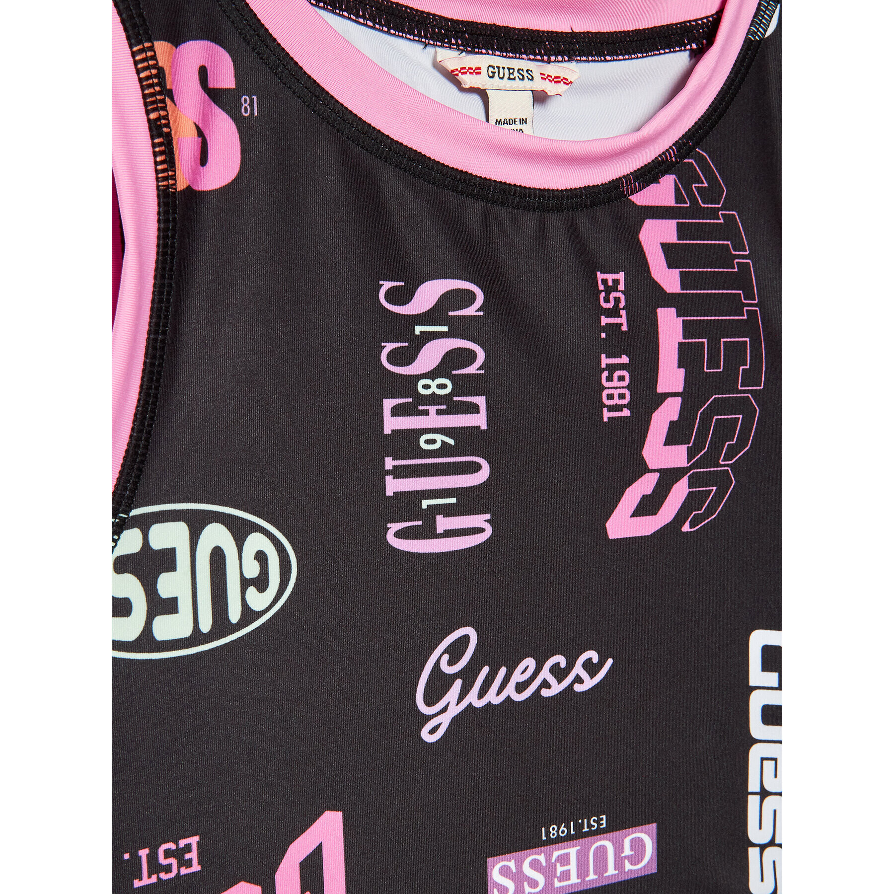 Guess топ J3RI02 MC01P Черен Slim Fit - Pepit.bg