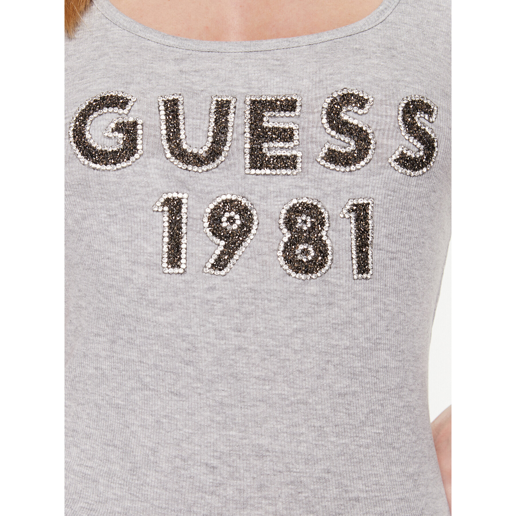 Guess топ Logo W3RP07 K1814 Сив Slim Fit - Pepit.bg