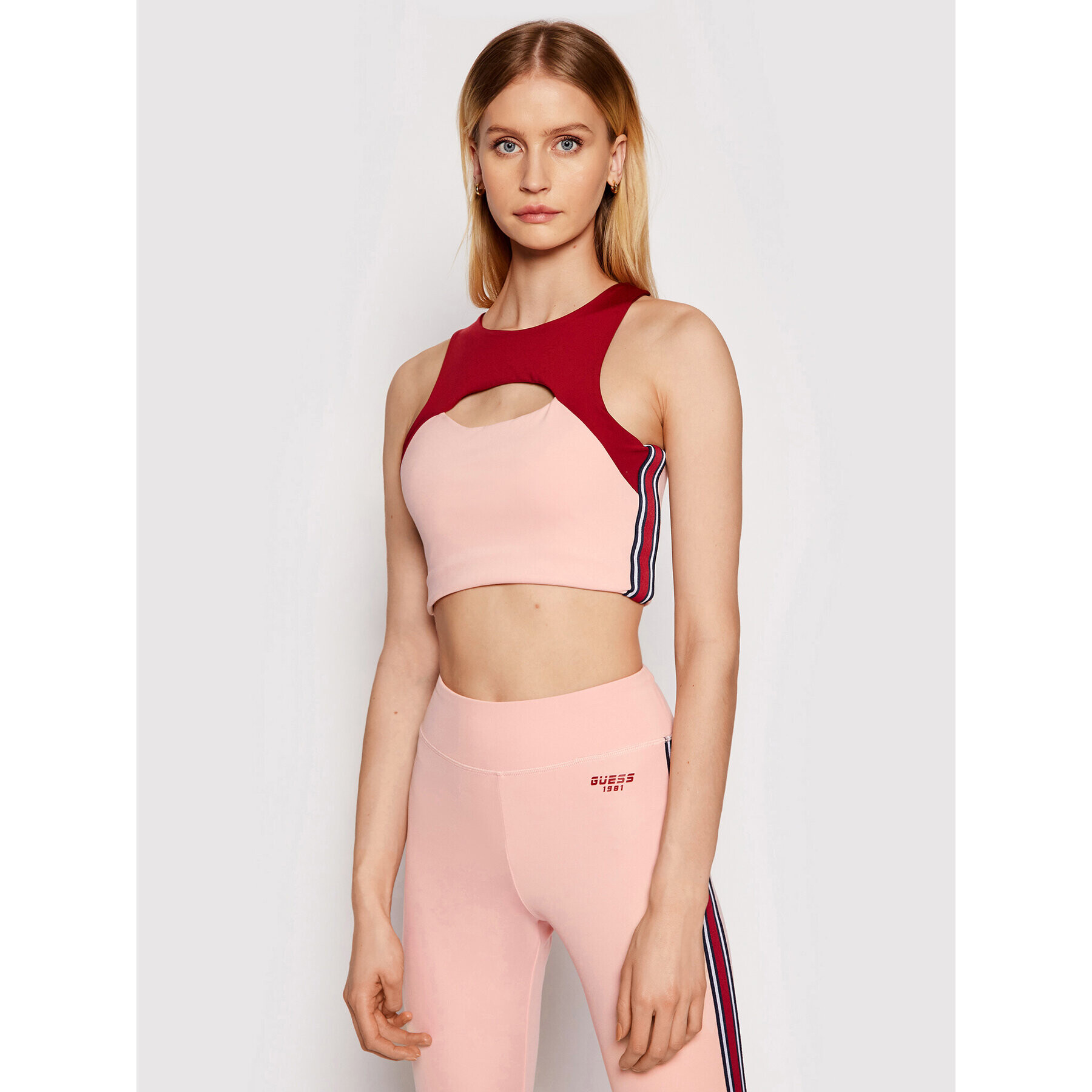 Guess топ O1RA33 MC04E Розов Slim Fit - Pepit.bg