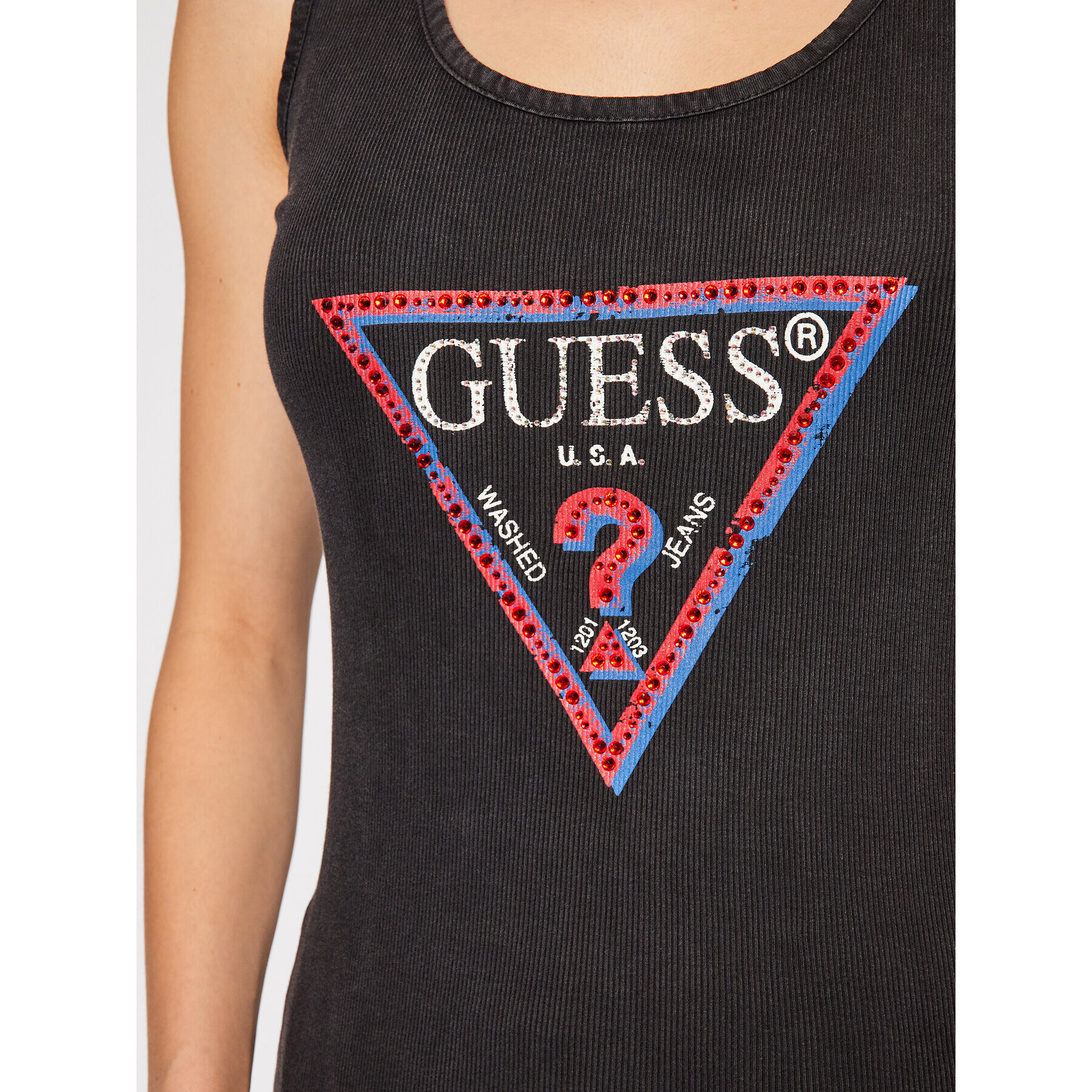 Guess топ Olympia W1YP49 K1811 Черен Regular Fit - Pepit.bg