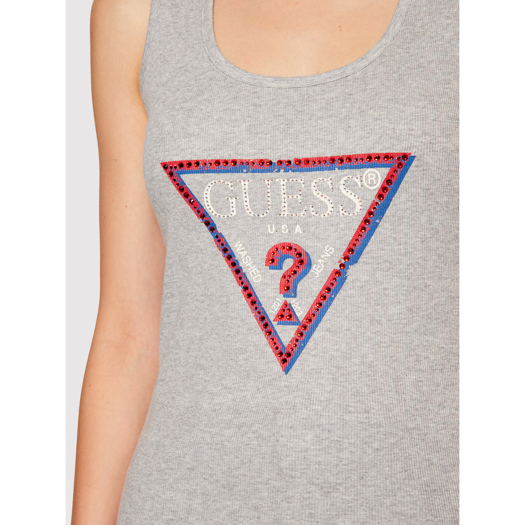 Guess топ Olympia W1YP49 K1811 Сив Regular Fit - Pepit.bg